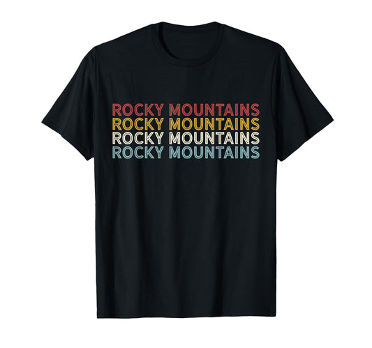70S Usa Rocky Mountains National Park T-Shirt - Fun Novelty Design Unisex - T-Shirt, Sweatshirt, Hoodie