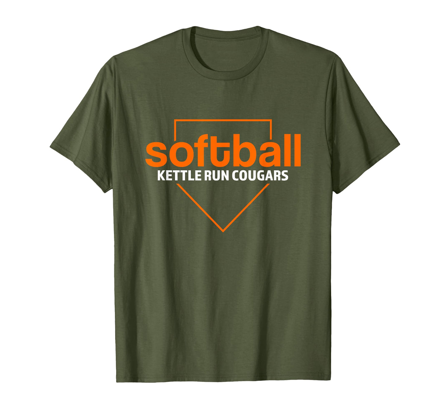 Kettle Run Cougars Softball Home Plate T-Shirt - Graphic Print Unisex - T-Shirt, Sweatshirt, Hoodie