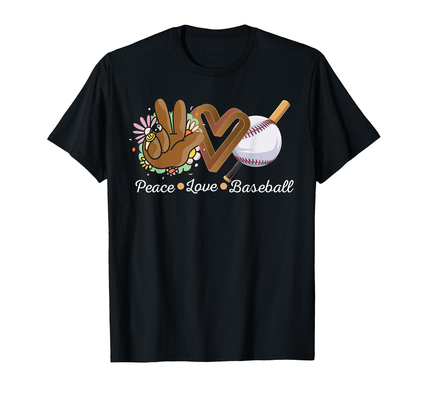 Peace Love Baseball T-Shirt - Streetwear Style Men Women - T-Shirt, Sweatshirt, Hoodie