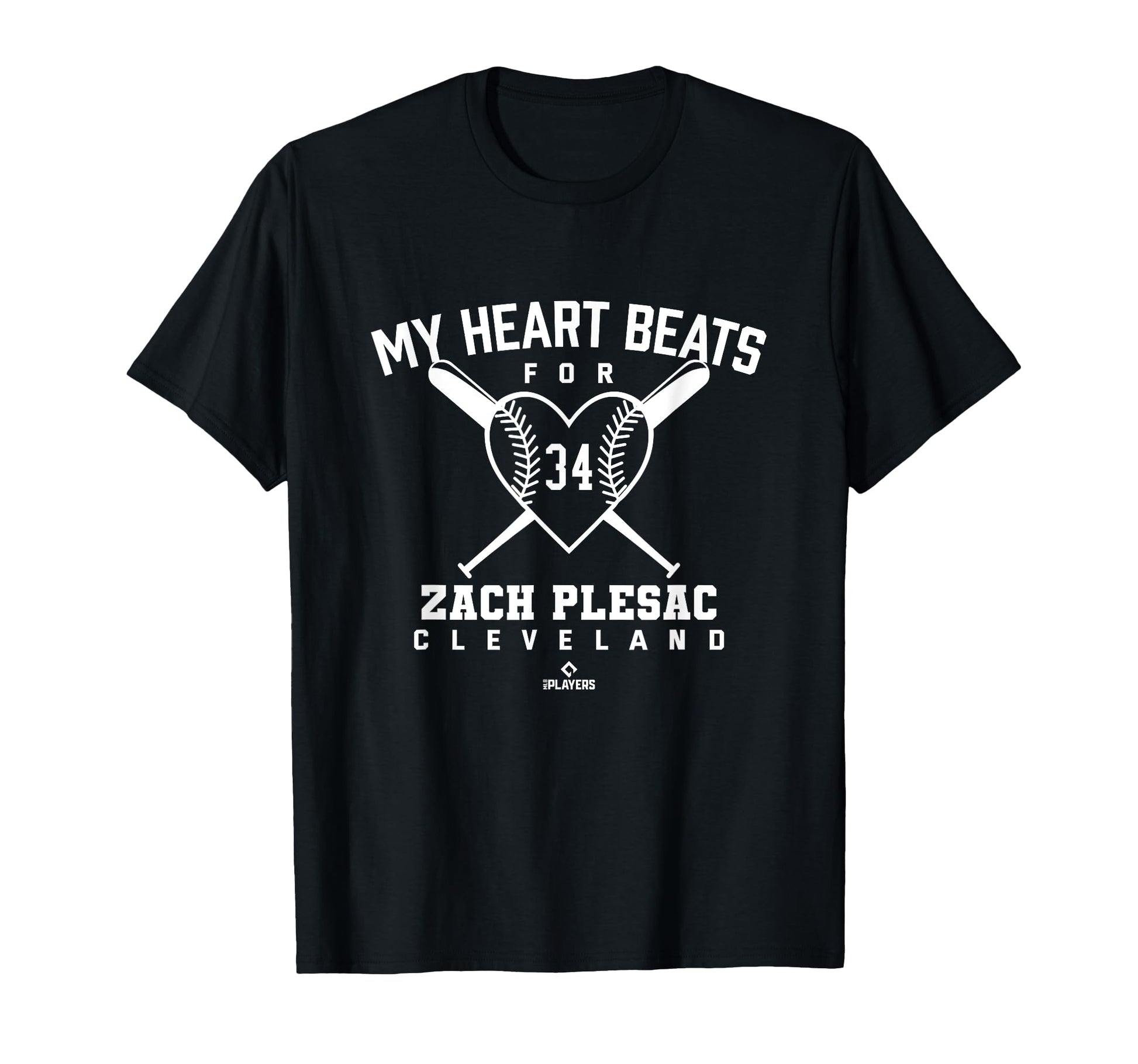 My Heart Beats Zach Plesac T-Shirt - Minimalist Print for Adults - T-Shirt, Sweatshirt, Hoodie
