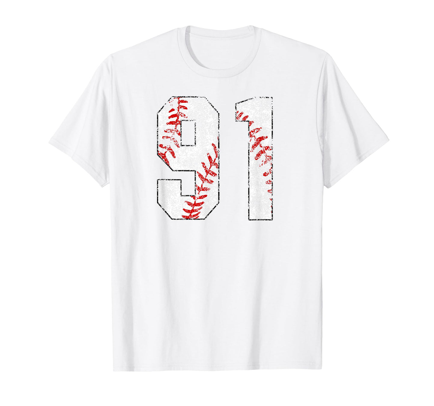 Distressed Baseball Number 91 Jersey T-Shirt - Streetwear Style Men Women - T-Shirt, Sweatshirt, Hoodie