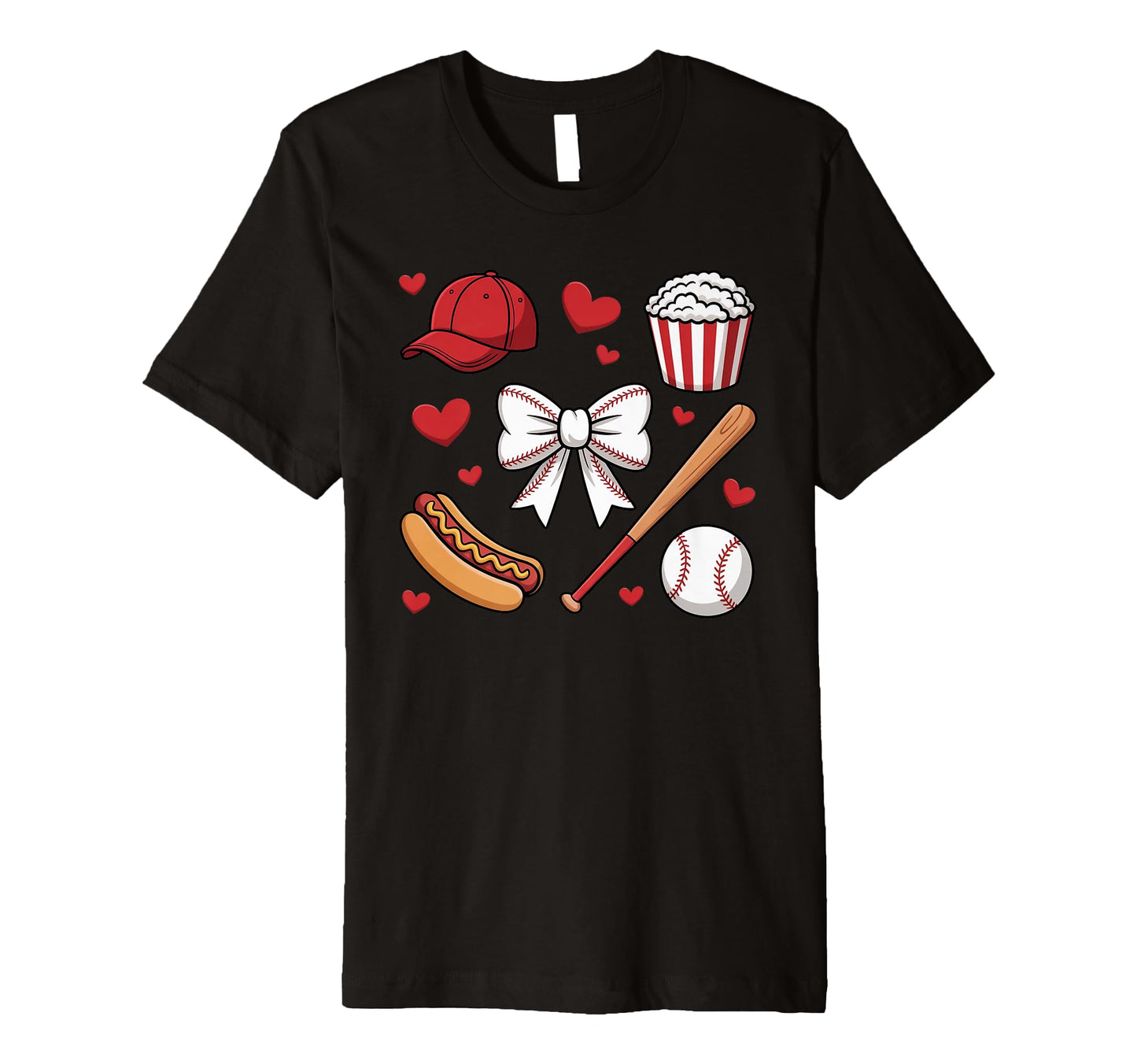 Coquette Bow Baseball Game Day Cheer Mom T-Shirt - Novelty Apparel Unisex - T-Shirt, Sweatshirt, Hoodie