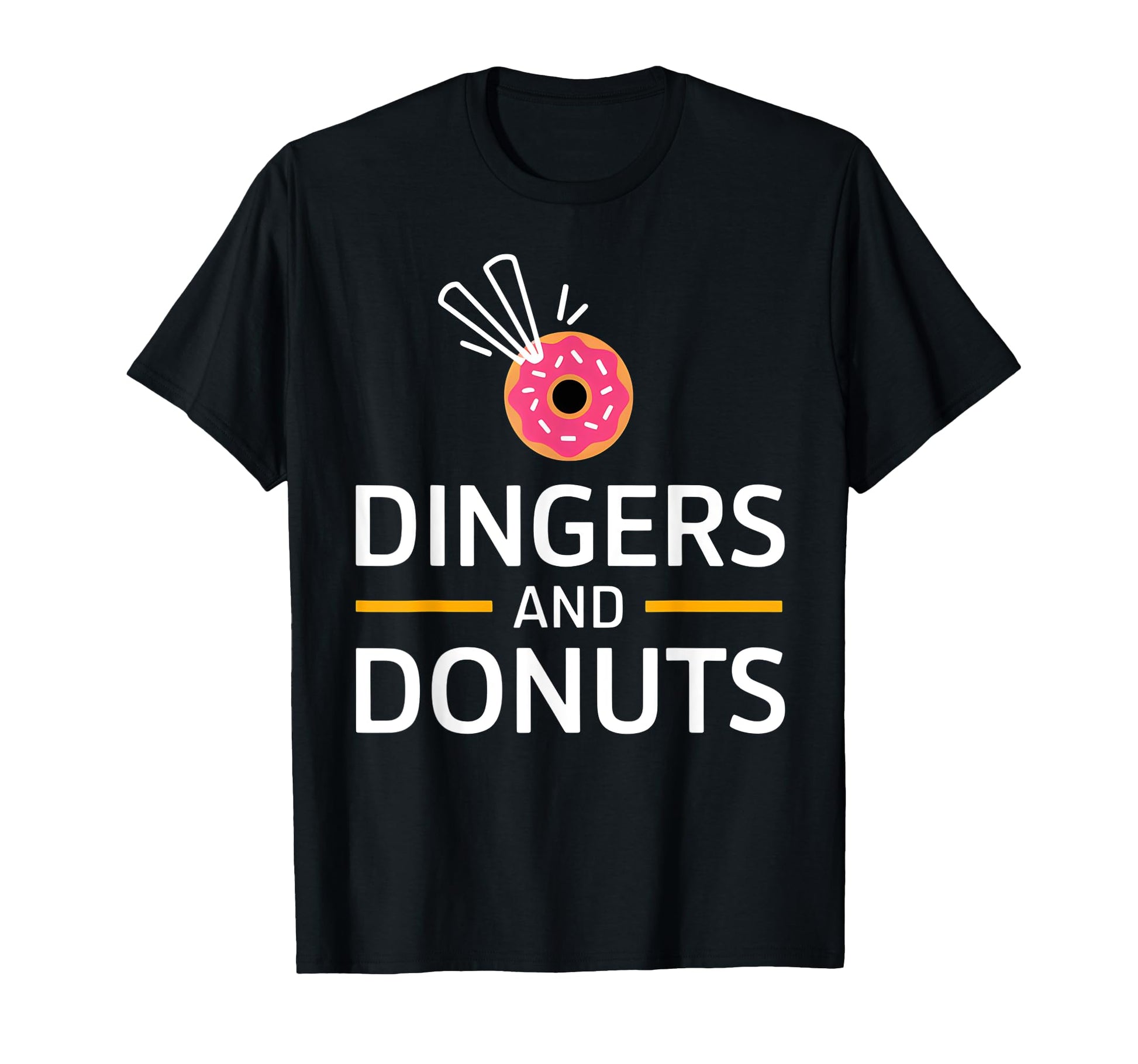 Baseball Dingers And Donuts Funny T-Shirt - Custom Art Print Unisex - T-Shirt, Sweatshirt, Hoodie