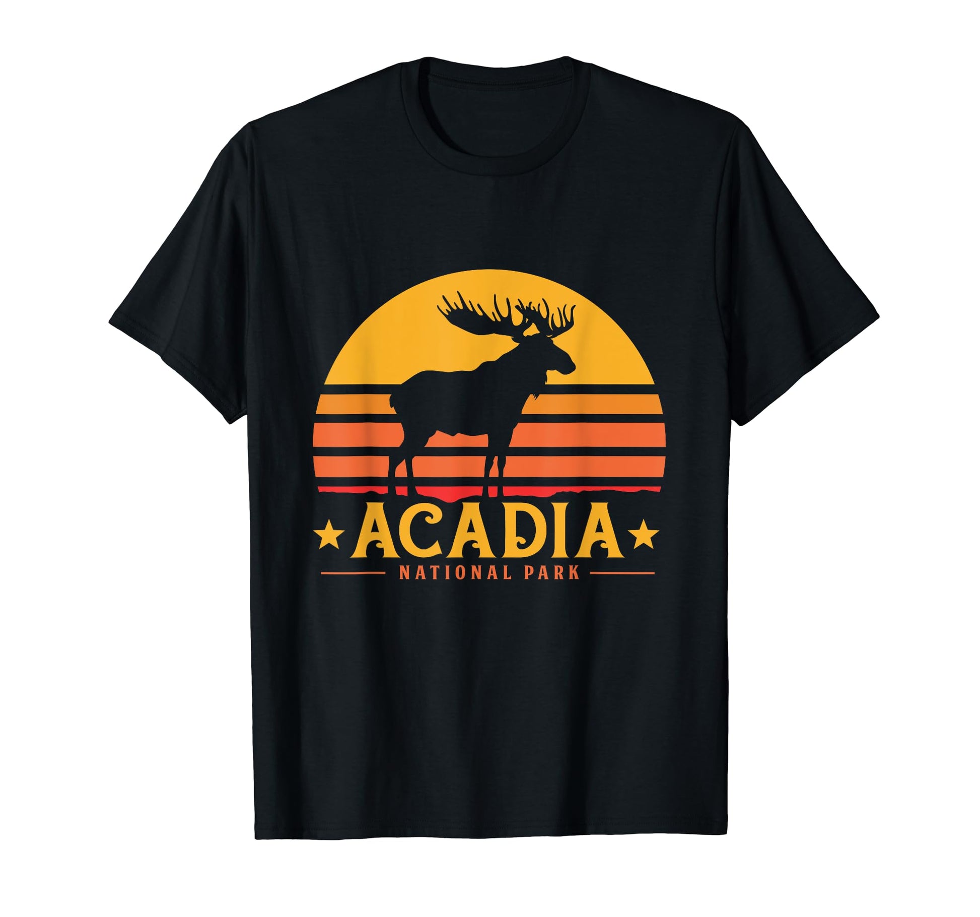 Acadia National Park Moose Hiking T-Shirt - Unique Graphic for Adults - T-Shirt, Sweatshirt, Hoodie