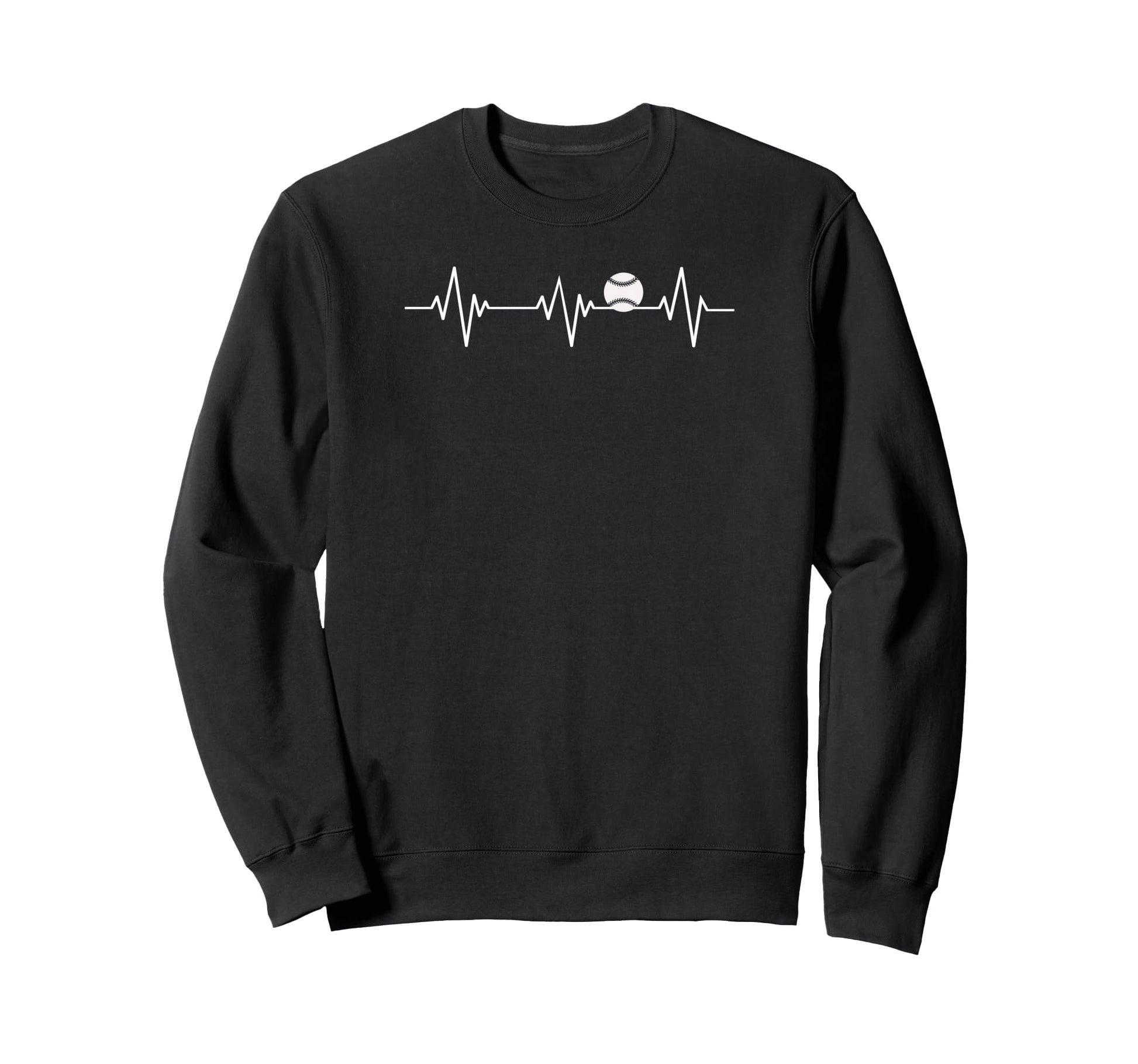 Baseball Heartbeat Game Player Sweatshirt - Fun Novelty Design for Adults - T-Shirt, Sweatshirt, Hoodie