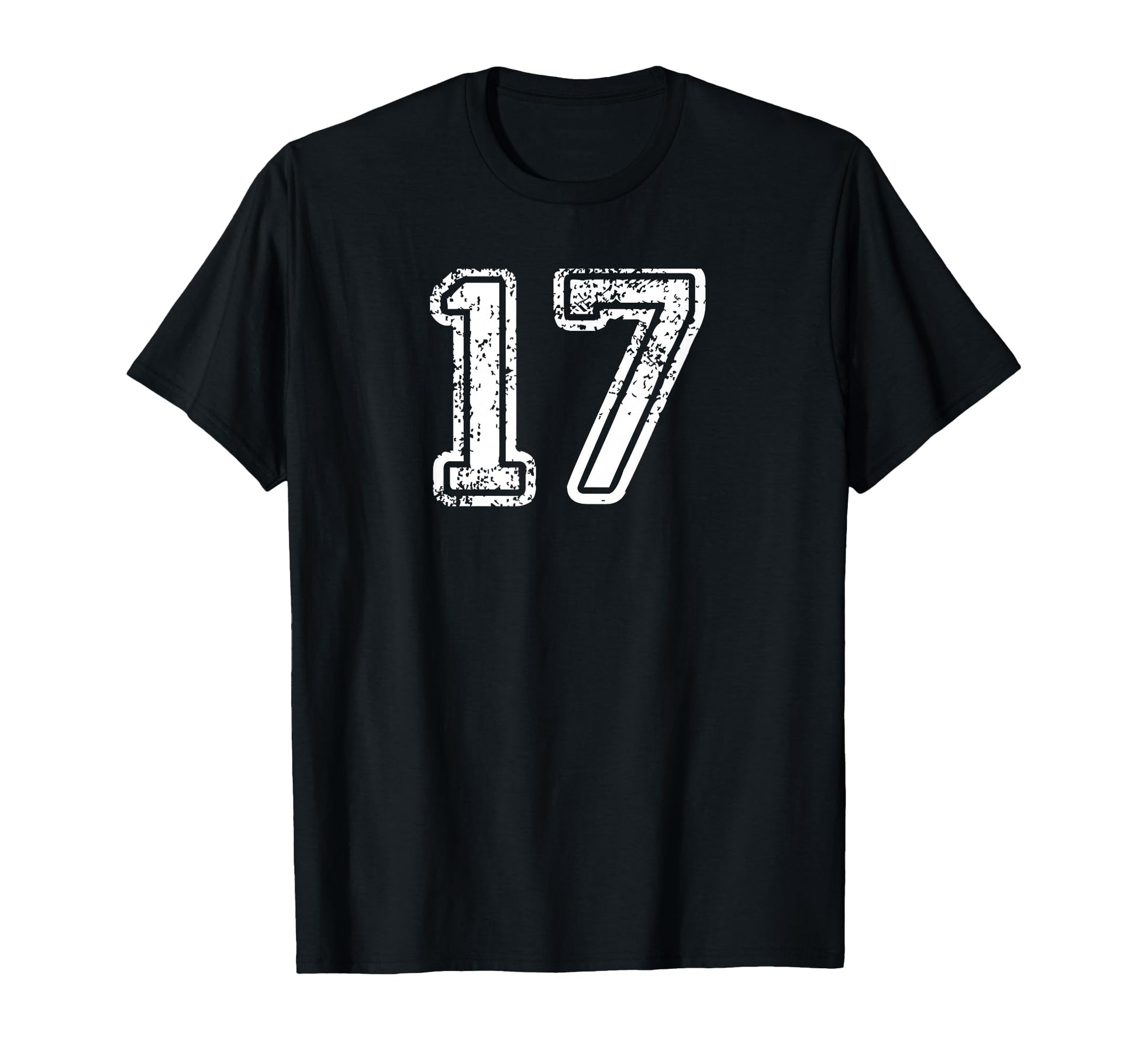 Number 17 Baseball Football T-Shirt - Casual Everyday Wear for Adults - T-Shirt, Sweatshirt, Hoodie