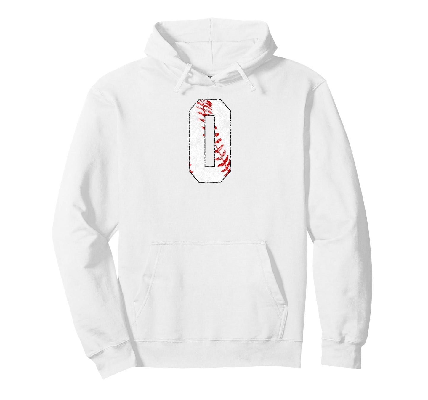 Distressed Baseball Number 0 Jersey Hoodie - Streetwear Style for Adults - T-Shirt, Sweatshirt, Hoodie