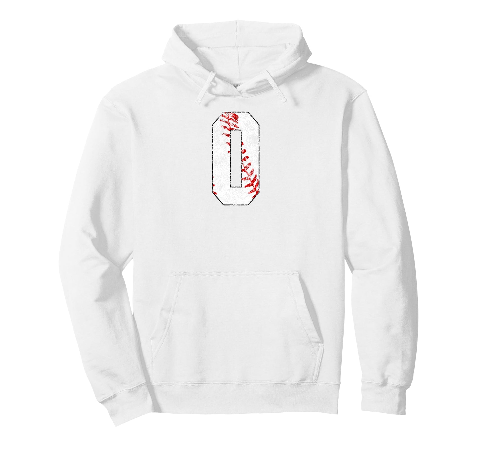 Distressed Baseball Number 0 Jersey Hoodie - Streetwear Style for Adults - T-Shirt, Sweatshirt, Hoodie
