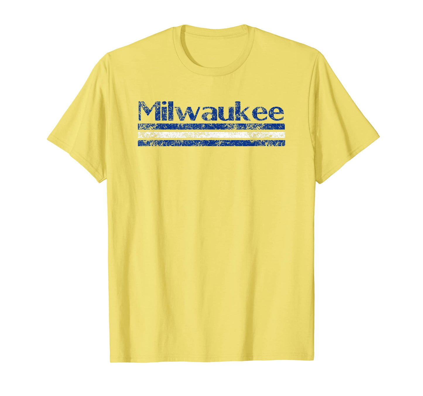 Milwaukee Weathered Stripe Throwback T-Shirt - Fun Novelty Design Unisex - T-Shirt, Sweatshirt, Hoodie