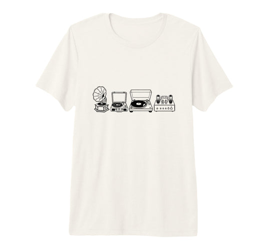 Audio Gear Vinyl Lover Record T-Shirt - Fun Novelty Design for Adults - T-Shirt, Sweatshirt, Hoodie