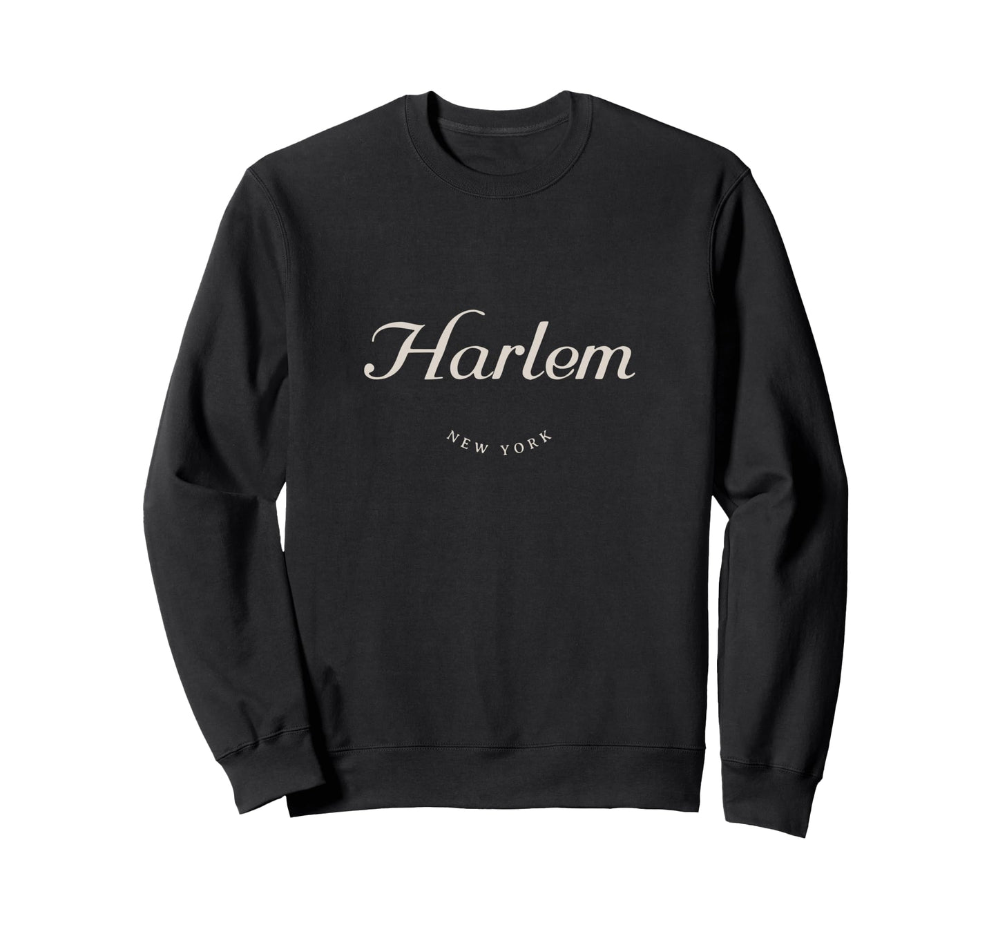 Harlem New York Typography Sweatshirt - Minimalist Print for Adults - T-Shirt, Sweatshirt, Hoodie