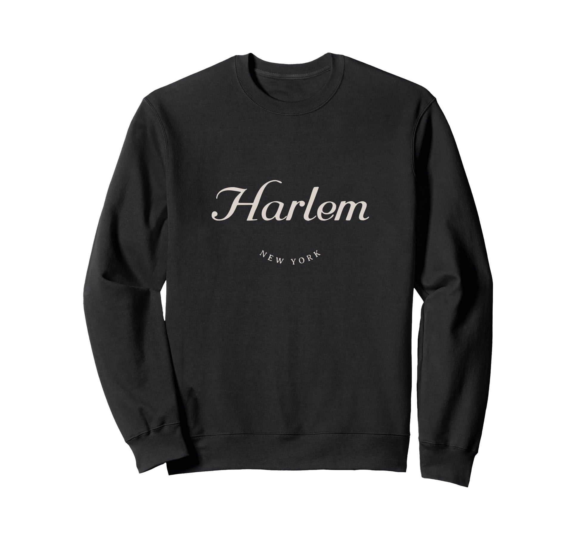 Harlem New York Typography Sweatshirt - Minimalist Print for Adults - T-Shirt, Sweatshirt, Hoodie
