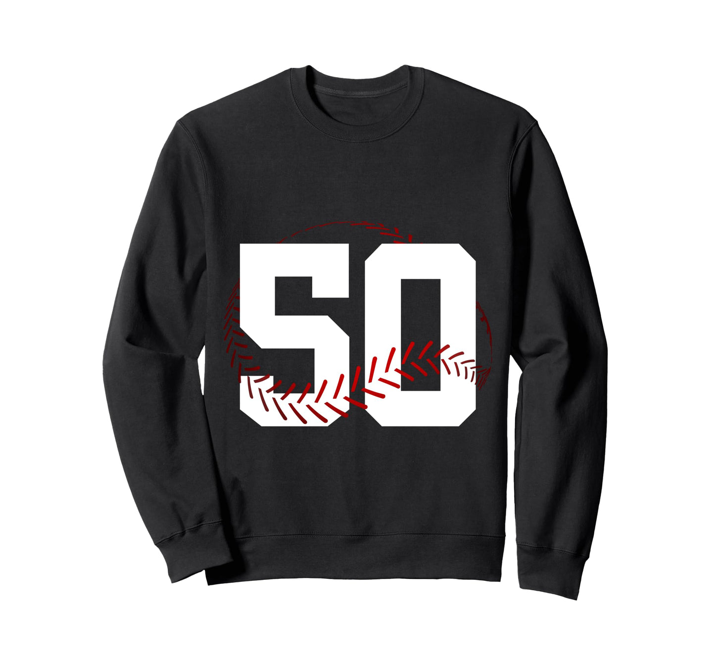 Number 50 Years Baseball 50Th Sweatshirt - Custom Art Print for Adults - T-Shirt, Sweatshirt, Hoodie
