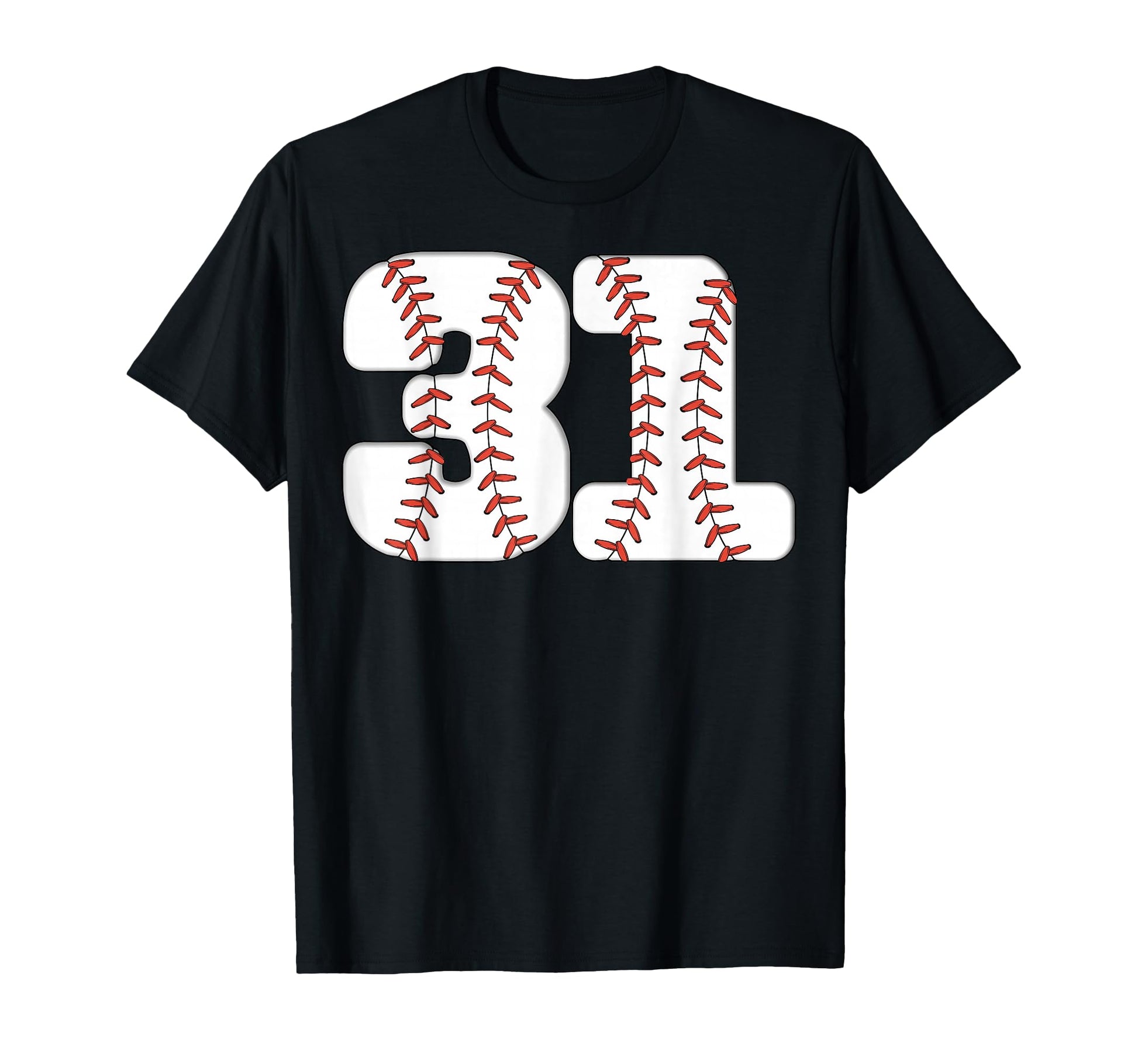 Baseball Number 31 Baseball Birthday T-Shirt - Novelty Apparel for Adults - T-Shirt, Sweatshirt, Hoodie