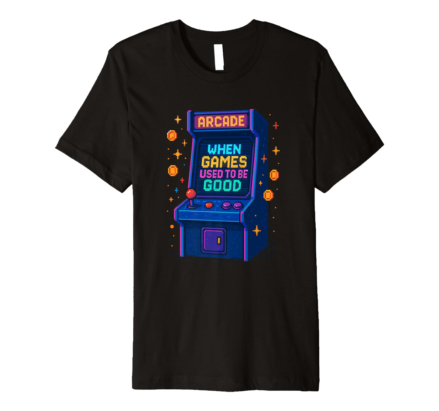 Arcade Machine Joystick Nostalgic T-Shirt - Trendy Graphic for Adults - T-Shirt, Sweatshirt, Hoodie