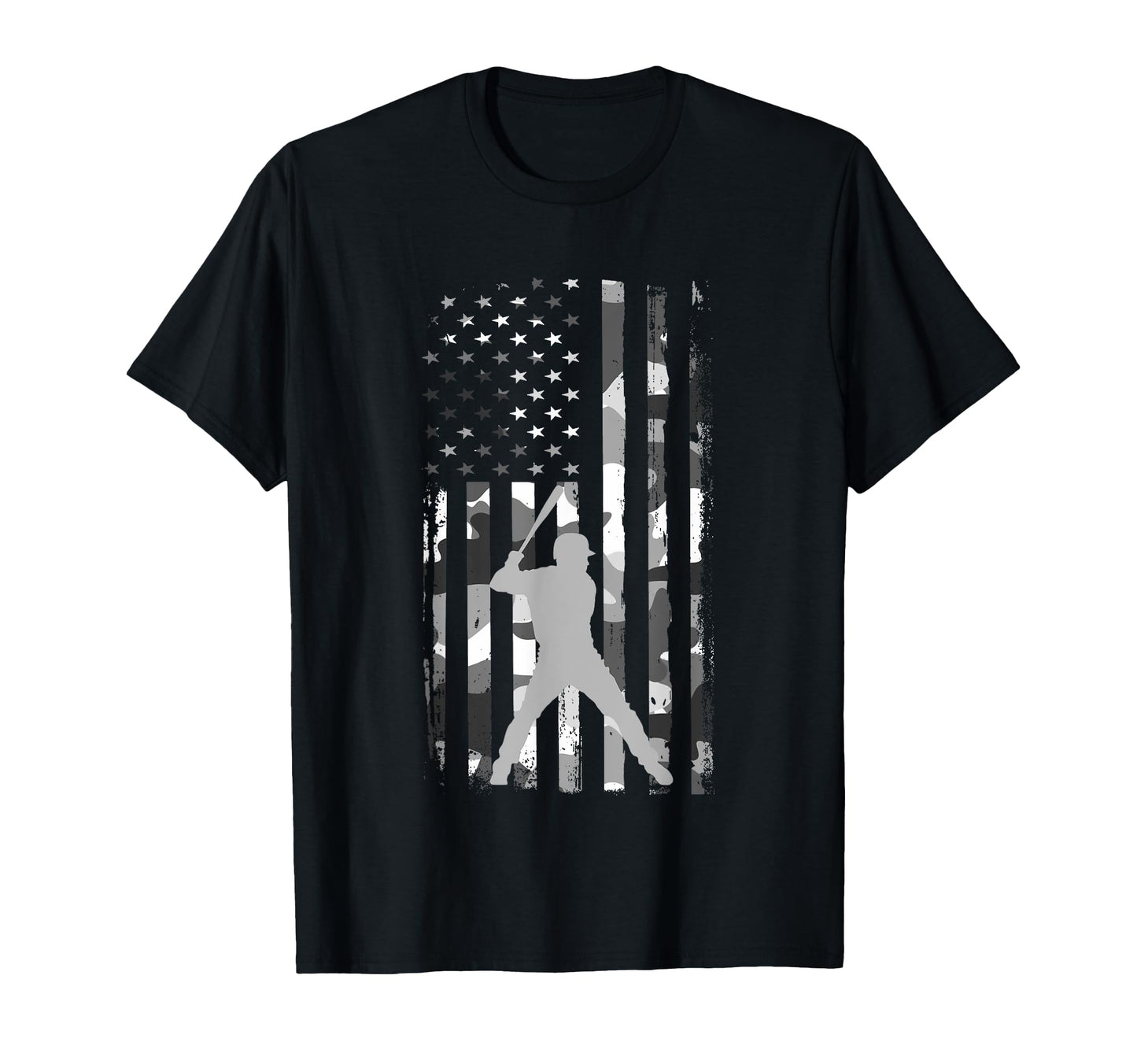 Baseball Player American Flag T-Shirt - Casual Everyday Wear for Adults - T-Shirt, Sweatshirt, Hoodie