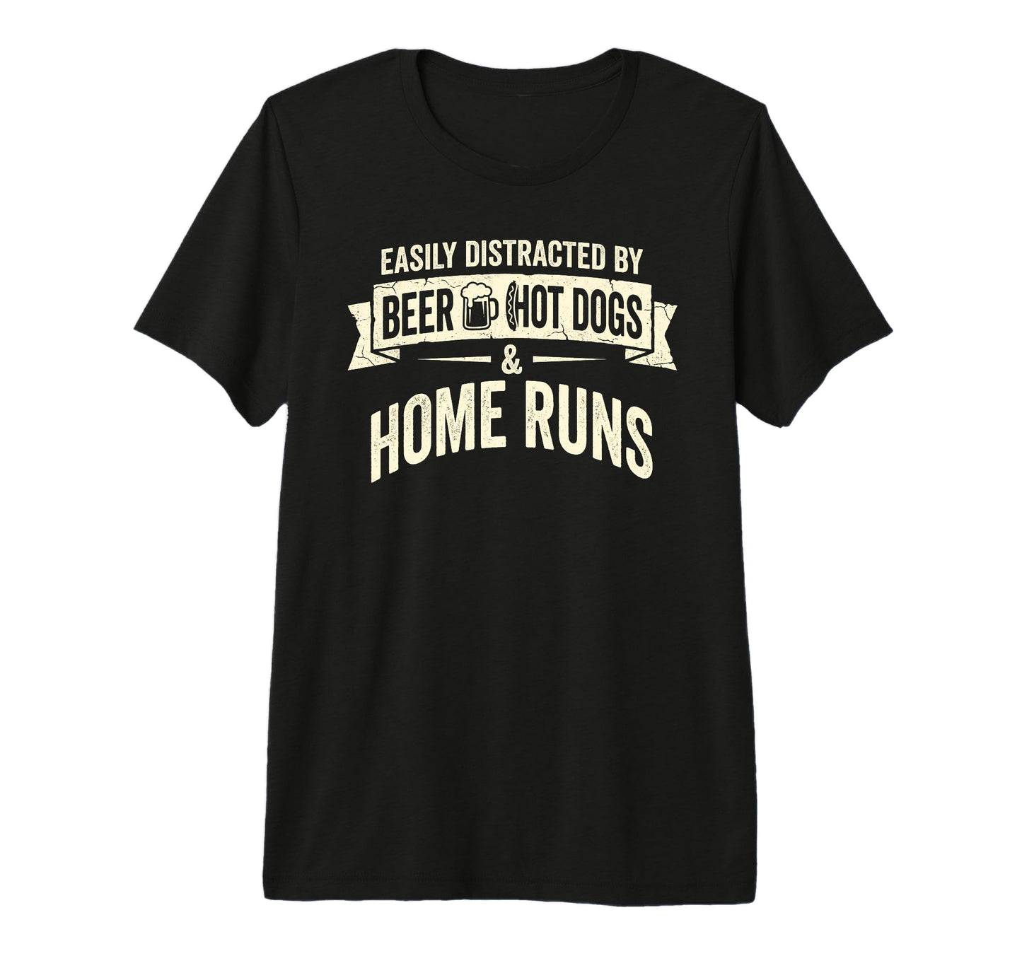 Easily Distracted Beer Hot Dogs Home T-Shirt - Custom Art Print Men Women - T-Shirt, Sweatshirt, Hoodie