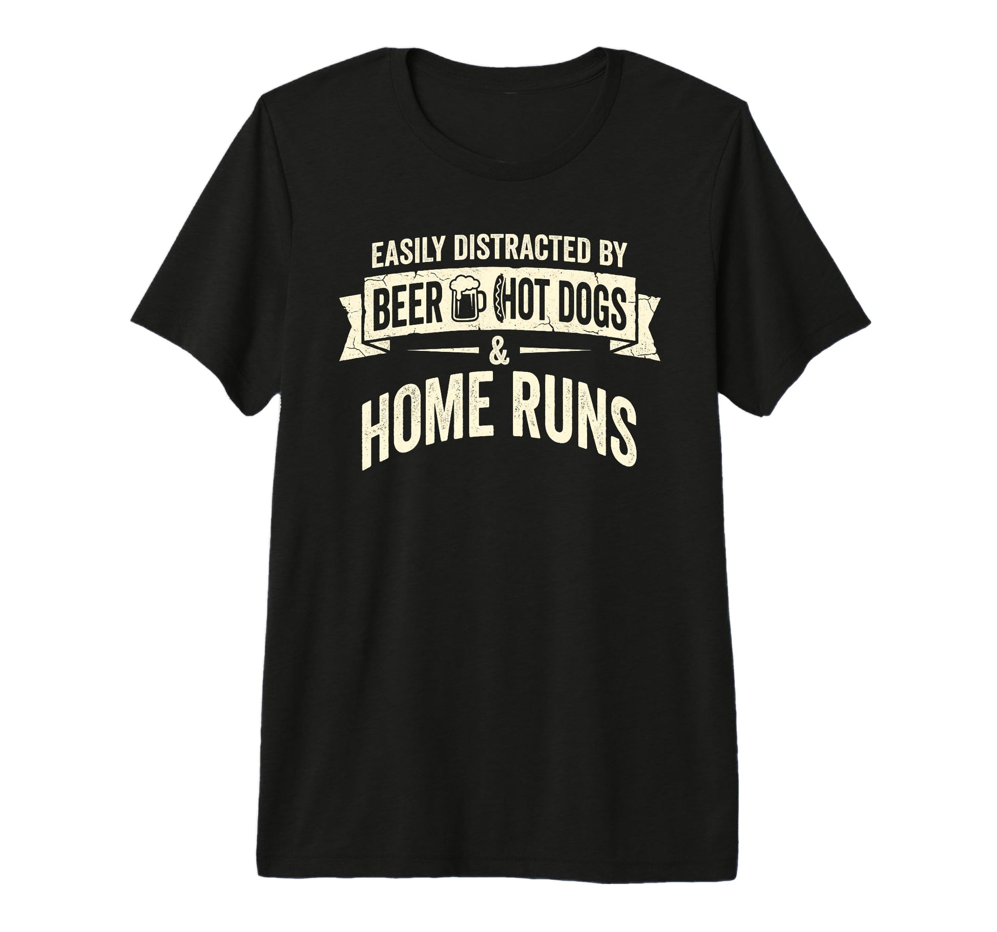 Easily Distracted Beer Hot Dogs Home T-Shirt - Custom Art Print Men Women - T-Shirt, Sweatshirt, Hoodie