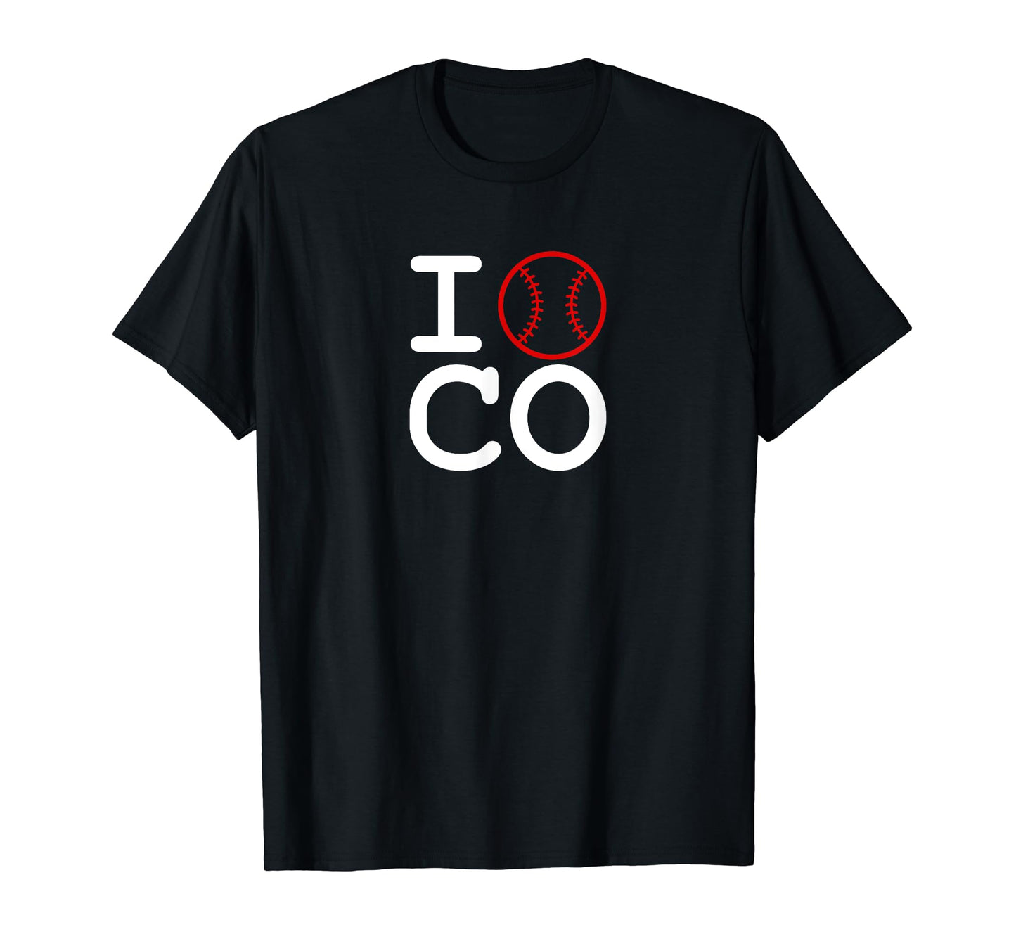 I Love Colorado Baseball T-Shirt - Fun Novelty Design for Adults - T-Shirt, Sweatshirt, Hoodie