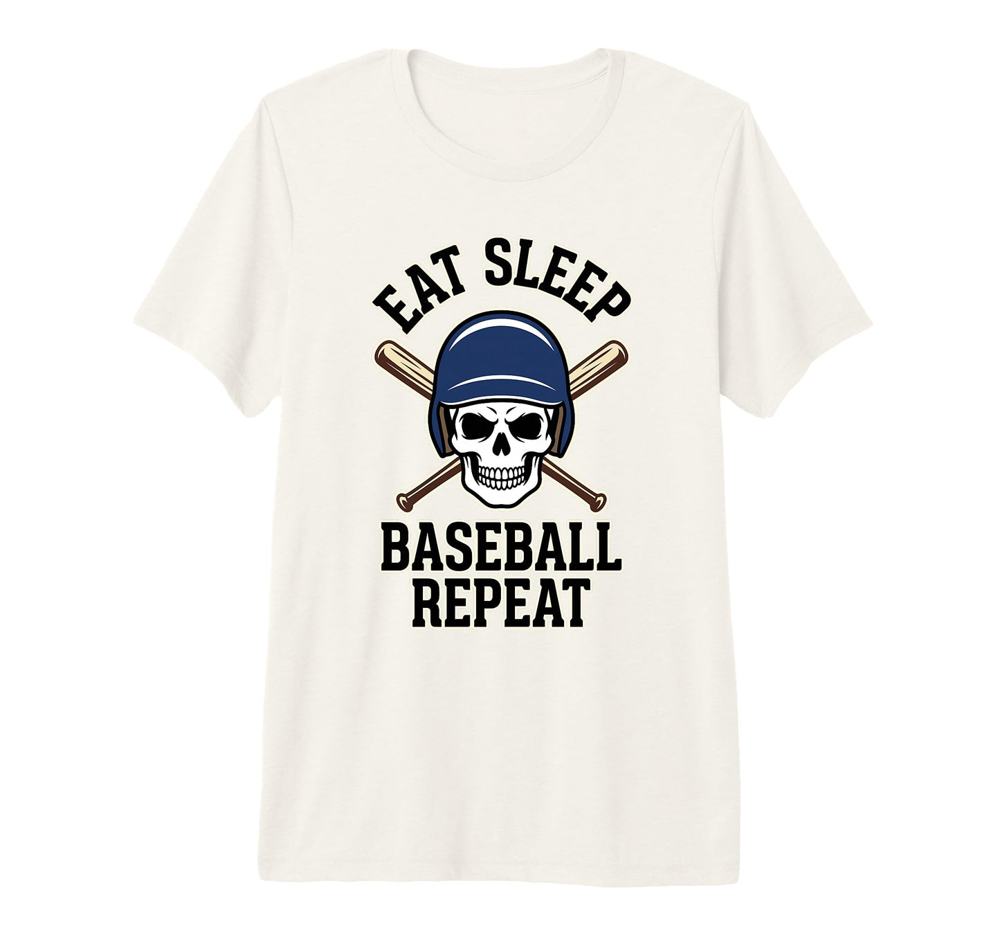 Eat Sleep Baseball Repeat Skeleton T-Shirt - Trendy Graphic Men Women - T-Shirt, Sweatshirt, Hoodie
