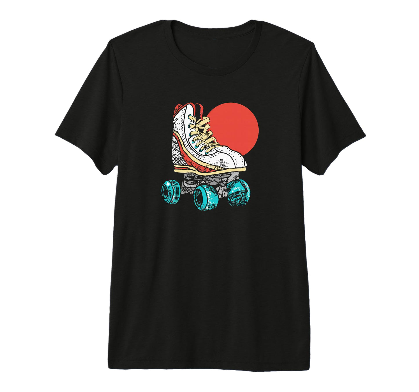 Minimalist Roller Skate 70S Vibe Tri Blend T-Shirt - Unique Graphic Unisex - T-Shirt, Sweatshirt, Hoodie