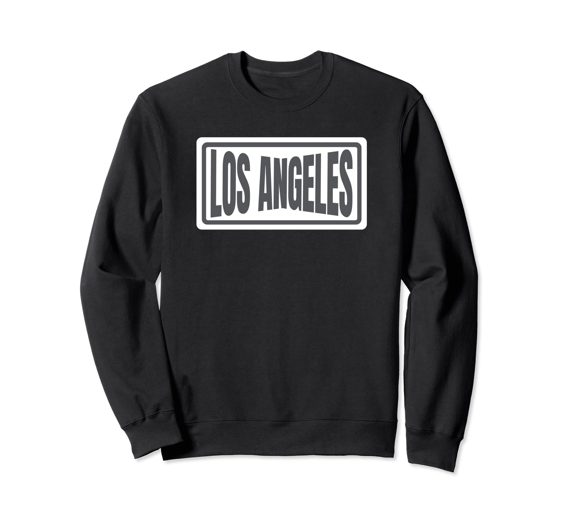 La Los Angeles Black Grey La Striped Sweatshirt - Minimalist Print Unisex - T-Shirt, Sweatshirt, Hoodie