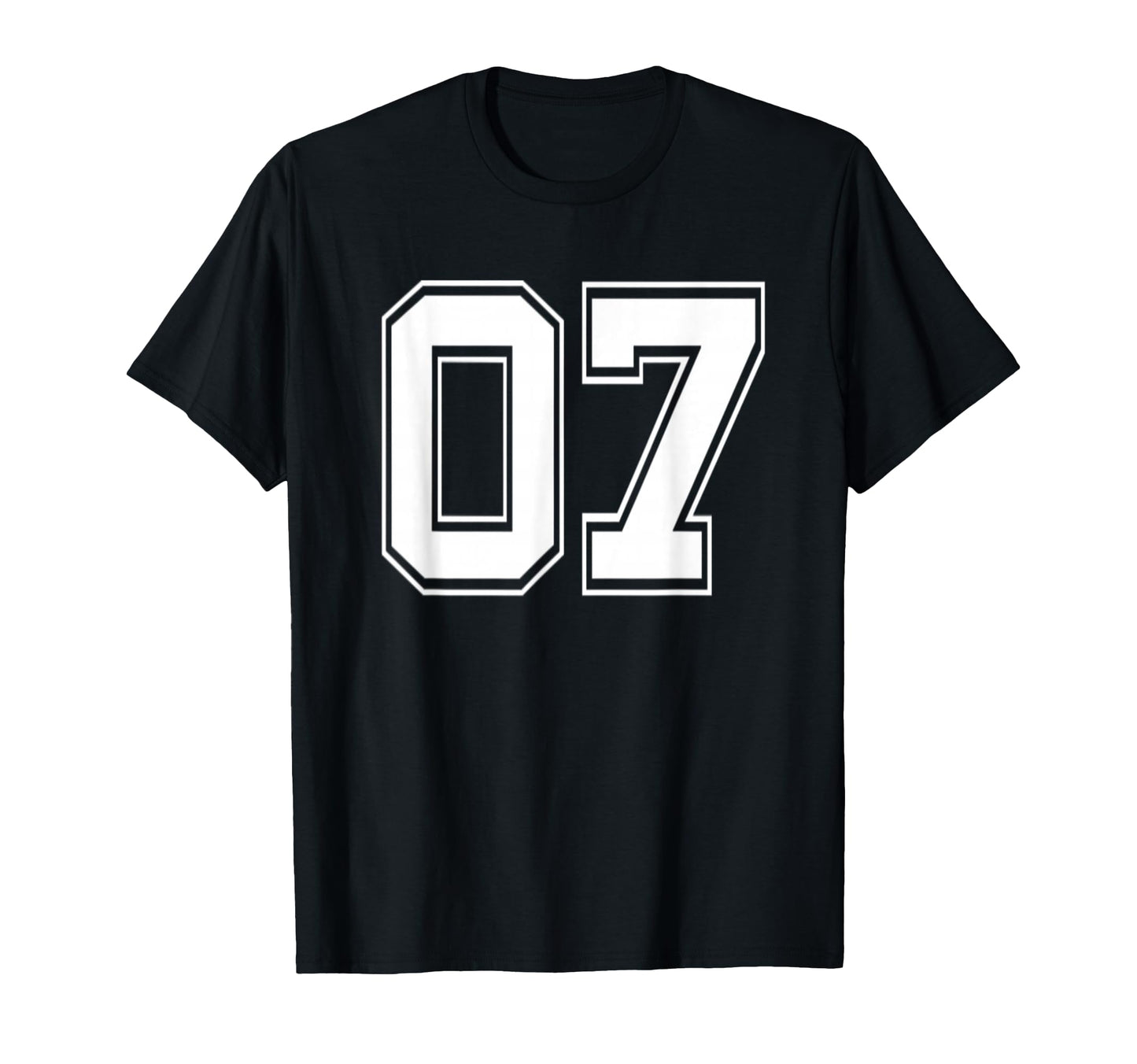 Number 07 Baseball Football Soccer T-Shirt - Unique Graphic Unisex - T-Shirt, Sweatshirt, Hoodie