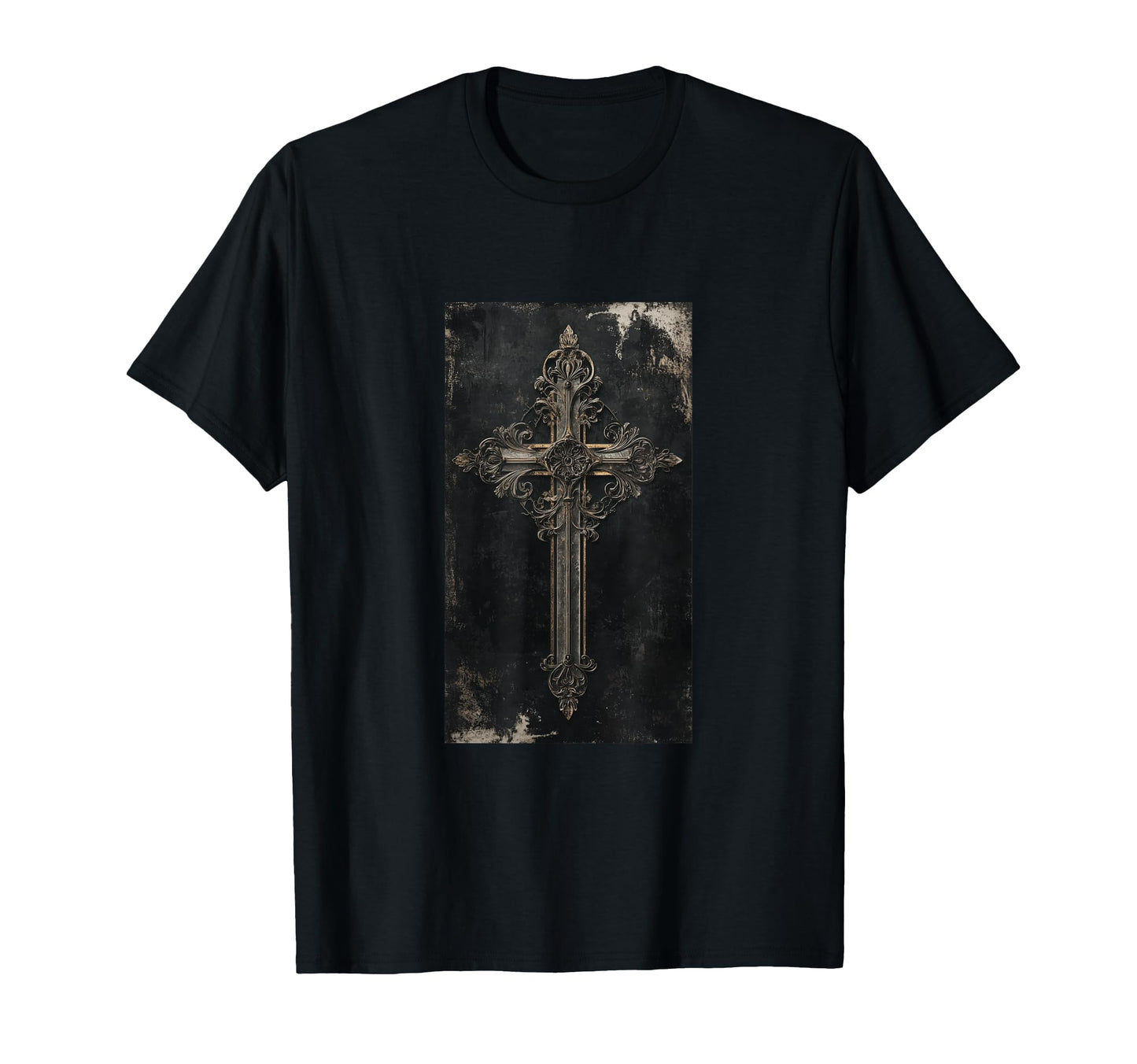 Gothic Cross Grunge Aesthetic Y2K Goth T-Shirt - Minimalist Print Unisex - T-Shirt, Sweatshirt, Hoodie