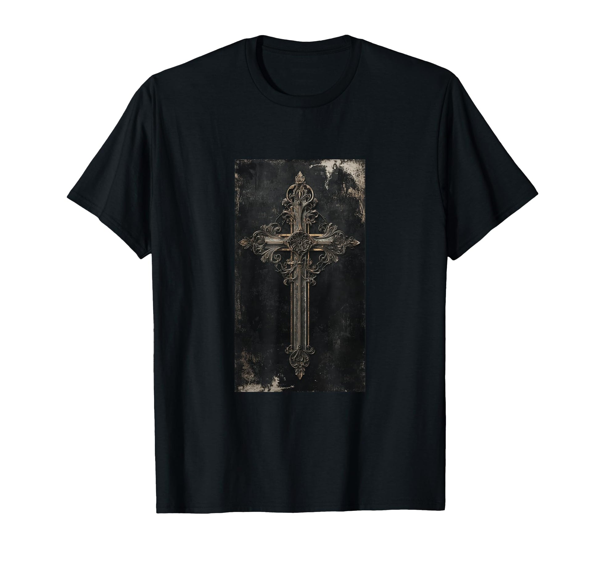 Gothic Cross Grunge Aesthetic Y2K Goth T-Shirt - Minimalist Print Unisex - T-Shirt, Sweatshirt, Hoodie
