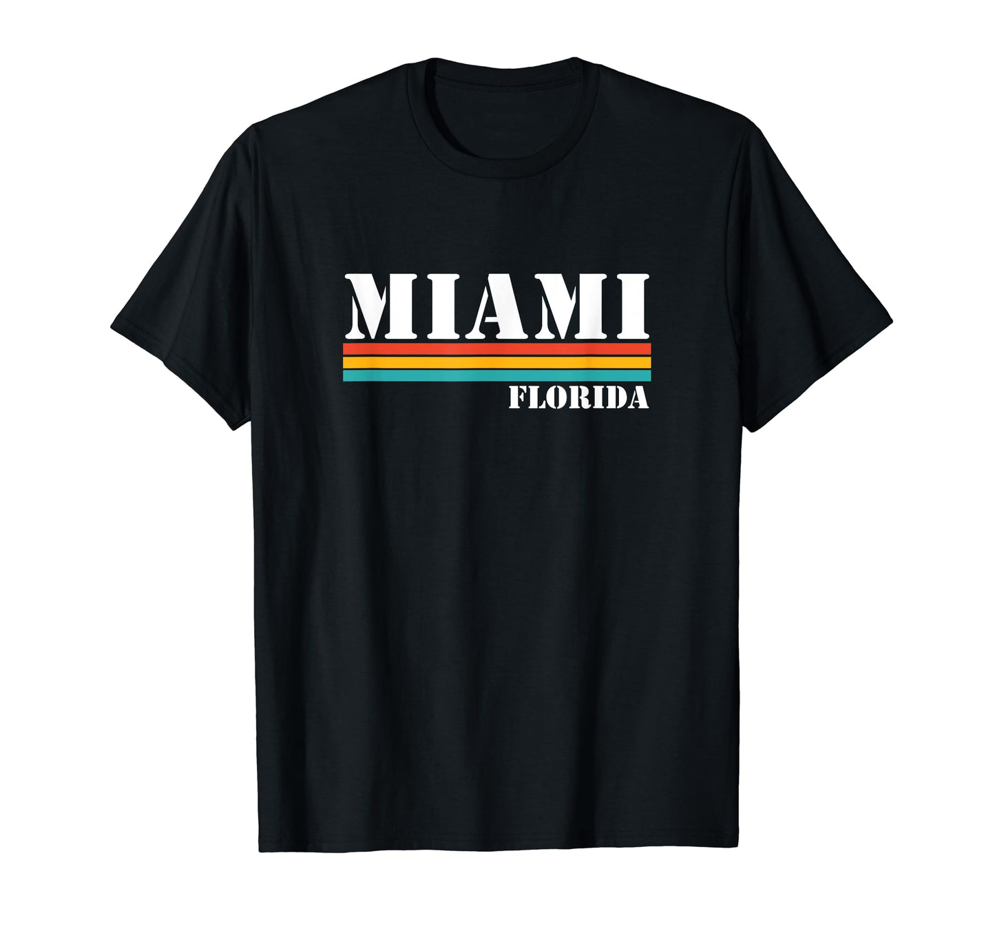 Miami Florida Stripes T-Shirt - Unique Graphic for Adults - T-Shirt, Sweatshirt, Hoodie
