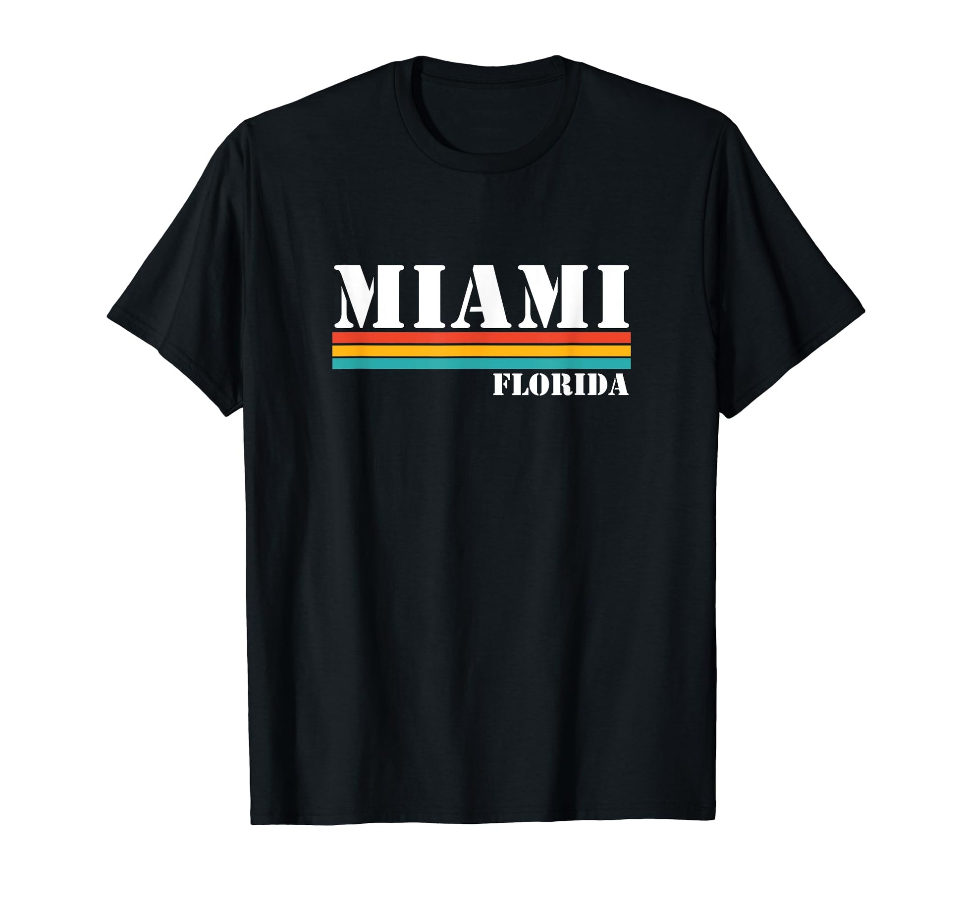 Miami Florida Stripes T-Shirt - Unique Graphic for Adults - T-Shirt, Sweatshirt, Hoodie