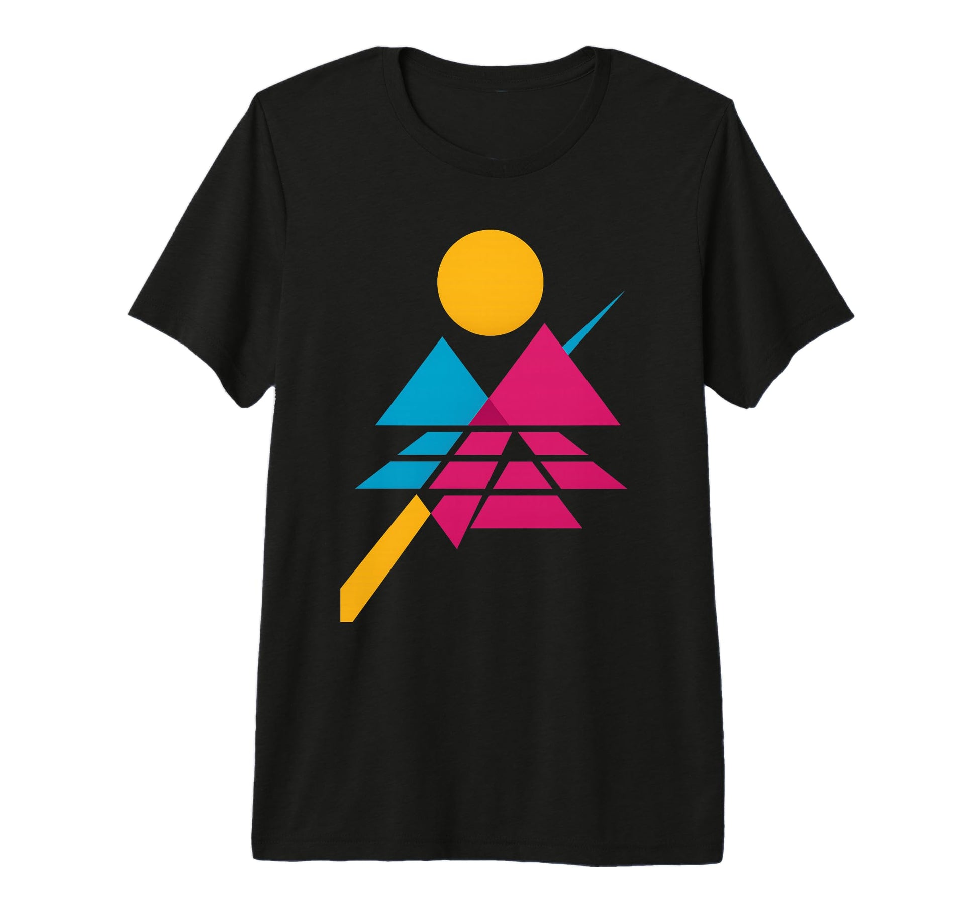 80S Synthwave Tri Blend T-Shirt - Custom Art Print for Adults - T-Shirt, Sweatshirt, Hoodie