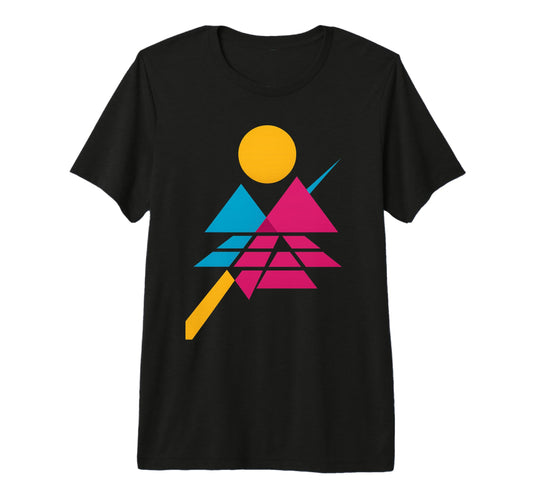 80S Synthwave Tri Blend T-Shirt - Custom Art Print for Adults - T-Shirt, Sweatshirt, Hoodie
