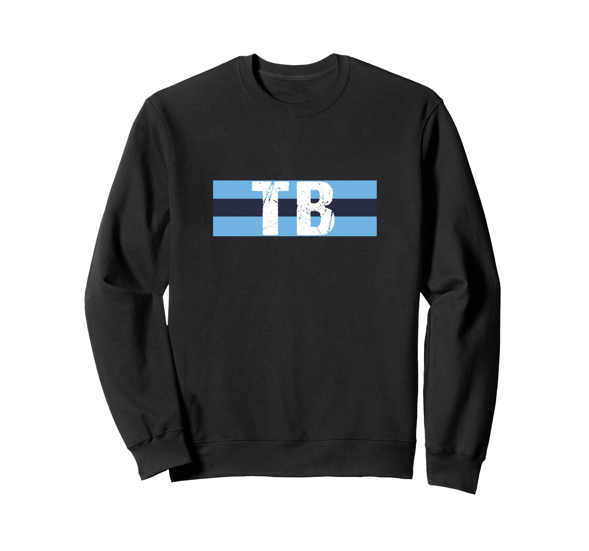 Tampa Bay Blue Light Blue Stripes Sweatshirt - Unique Graphic for Adults - T-Shirt, Sweatshirt, Hoodie