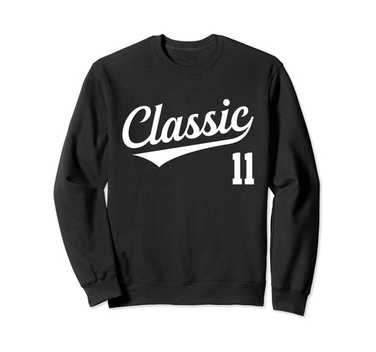 Baseball Jersey Birthday Age 11 Sweatshirt - Custom Art Print Men Women - T-Shirt, Sweatshirt, Hoodie
