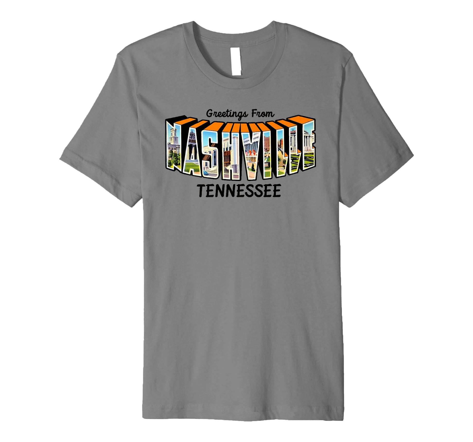 Nashville Tennessee Travel Postcard T-Shirt - Minimalist Print for Adults - T-Shirt, Sweatshirt, Hoodie