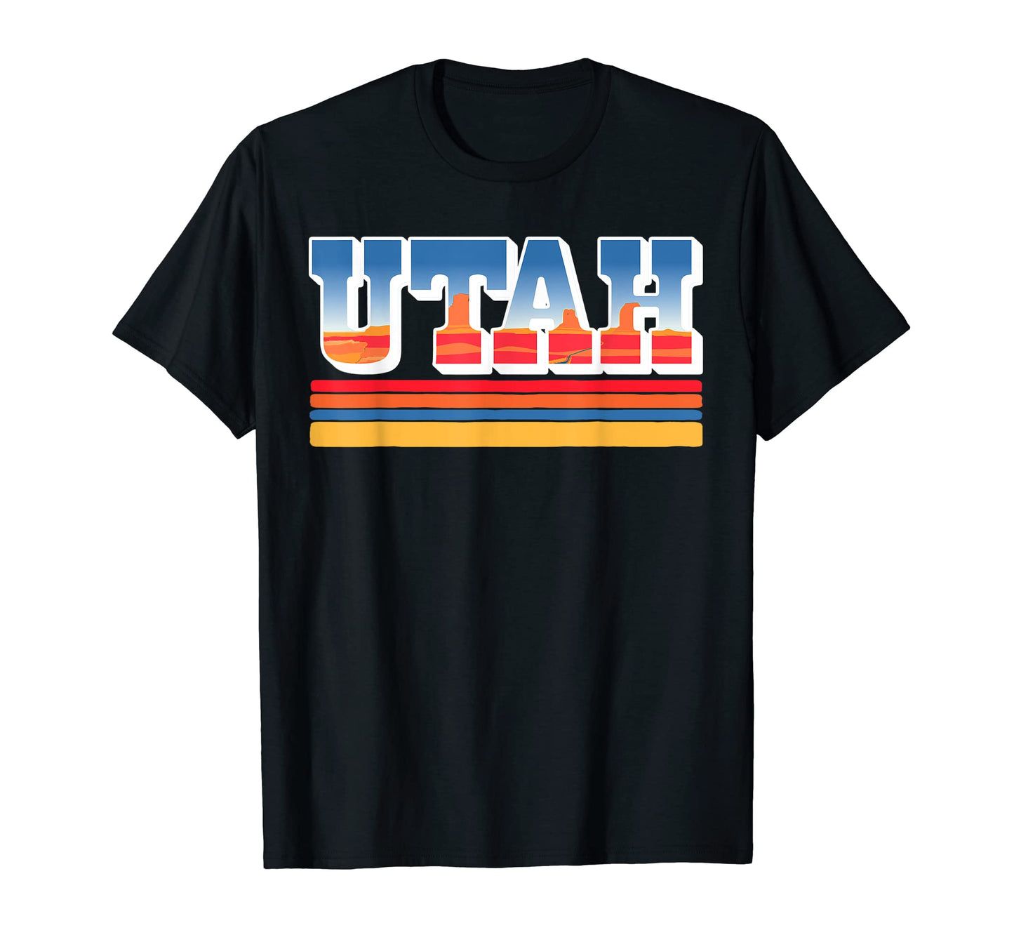 Utah Postcard Desert Scene Monument T-Shirt - Fun Novelty Design Unisex - T-Shirt, Sweatshirt, Hoodie