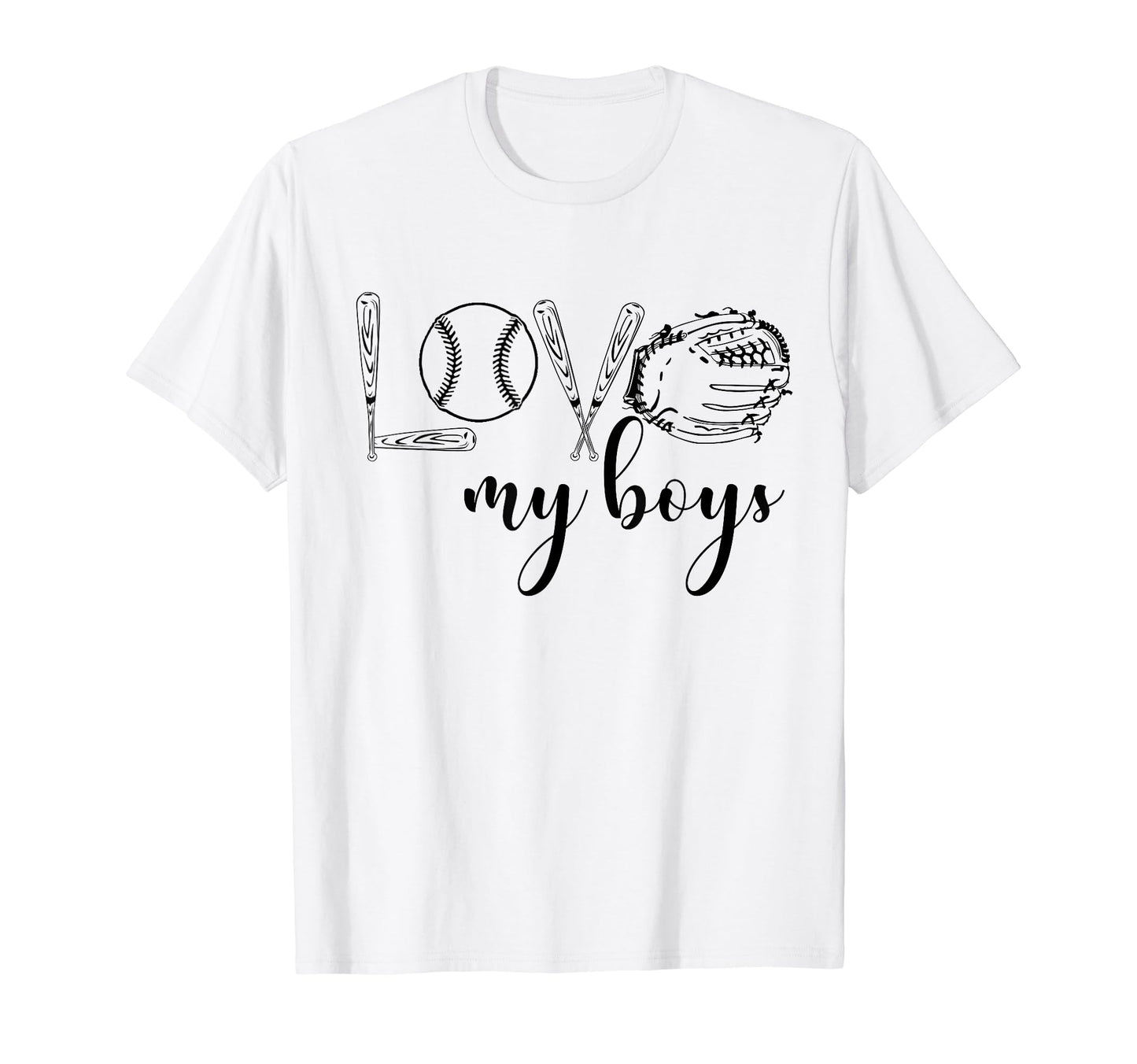 Baseball Softball Love My Baseball Bat T-Shirt - Minimalist Print Men Women - T-Shirt, Sweatshirt, Hoodie