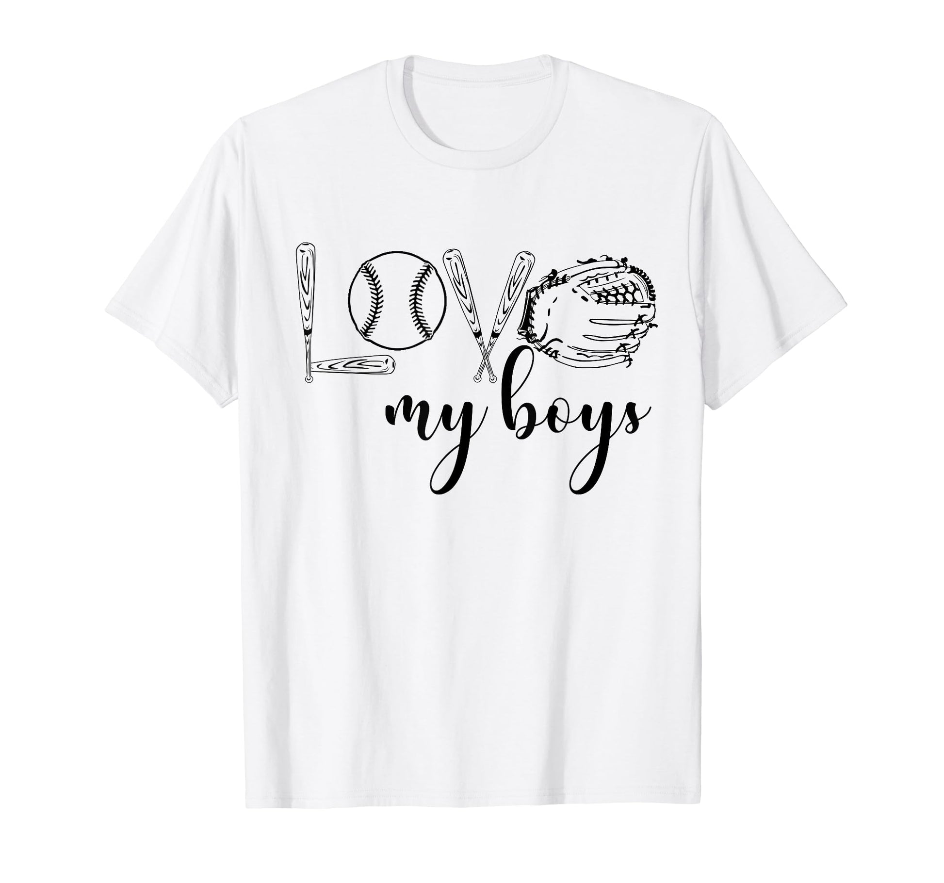 Baseball Softball Love My Baseball Bat T-Shirt - Minimalist Print Men Women - T-Shirt, Sweatshirt, Hoodie