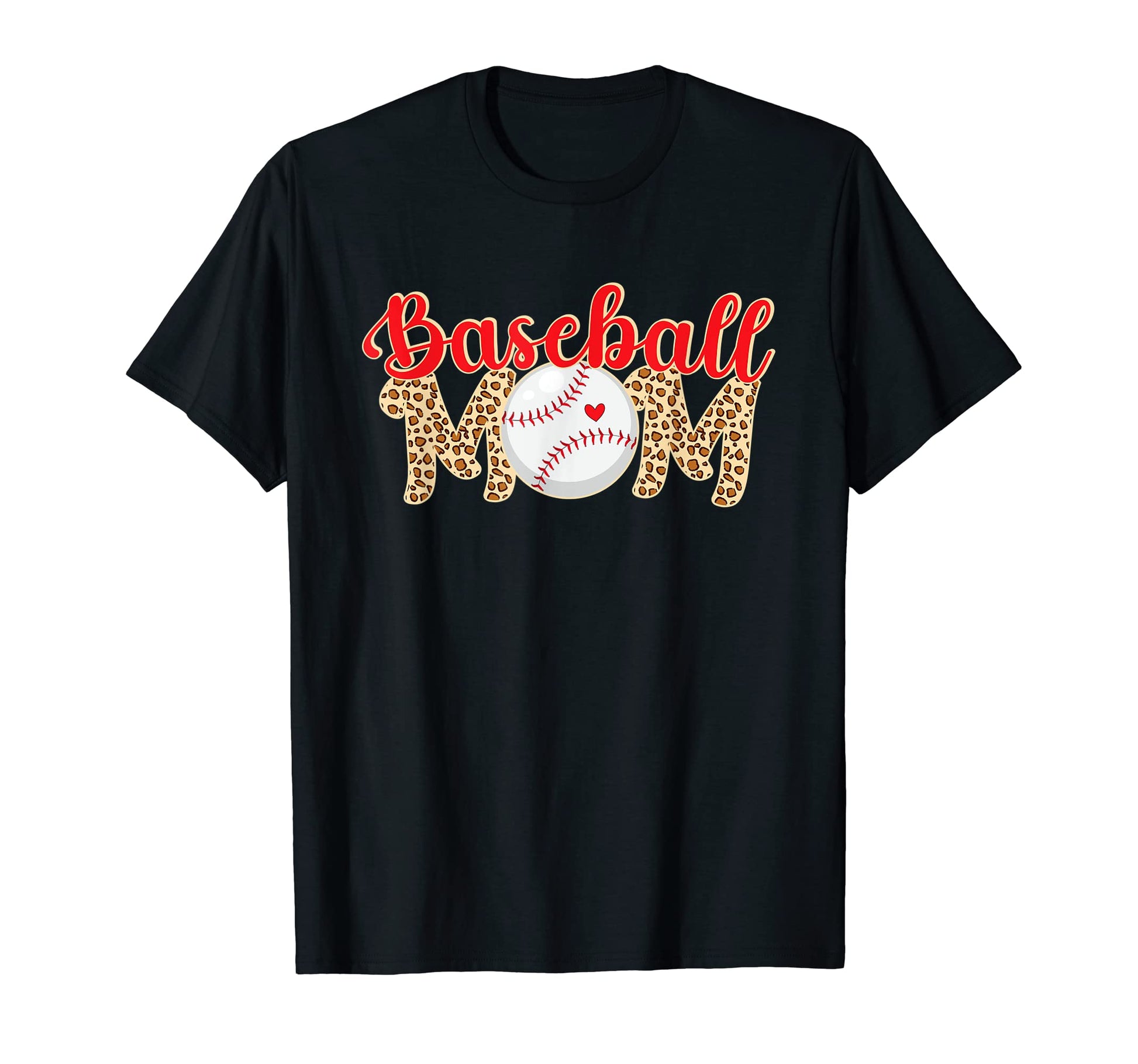 Baseball Mom Leopard Mothers Day T-Shirt - Fun Novelty Design Unisex - T-Shirt, Sweatshirt, Hoodie