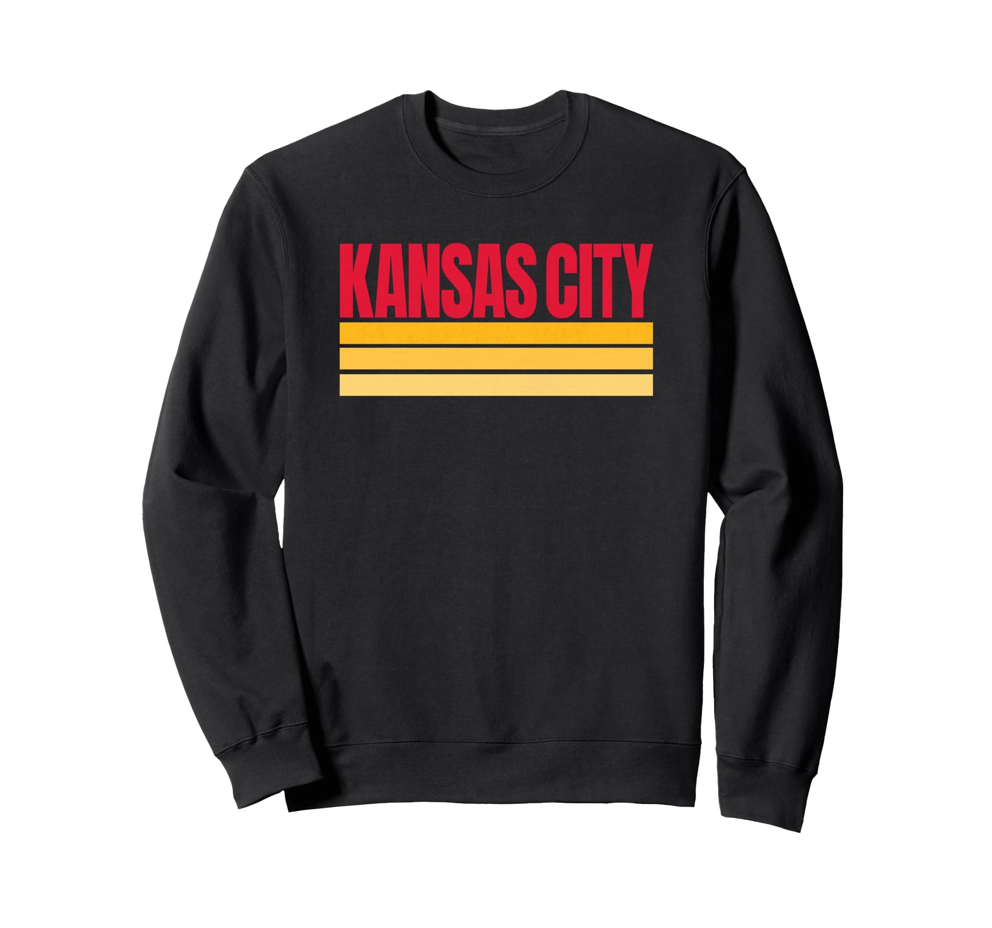 Kansas City Red Yellow Striped Sweatshirt - Minimalist Print Men Women - T-Shirt, Sweatshirt, Hoodie