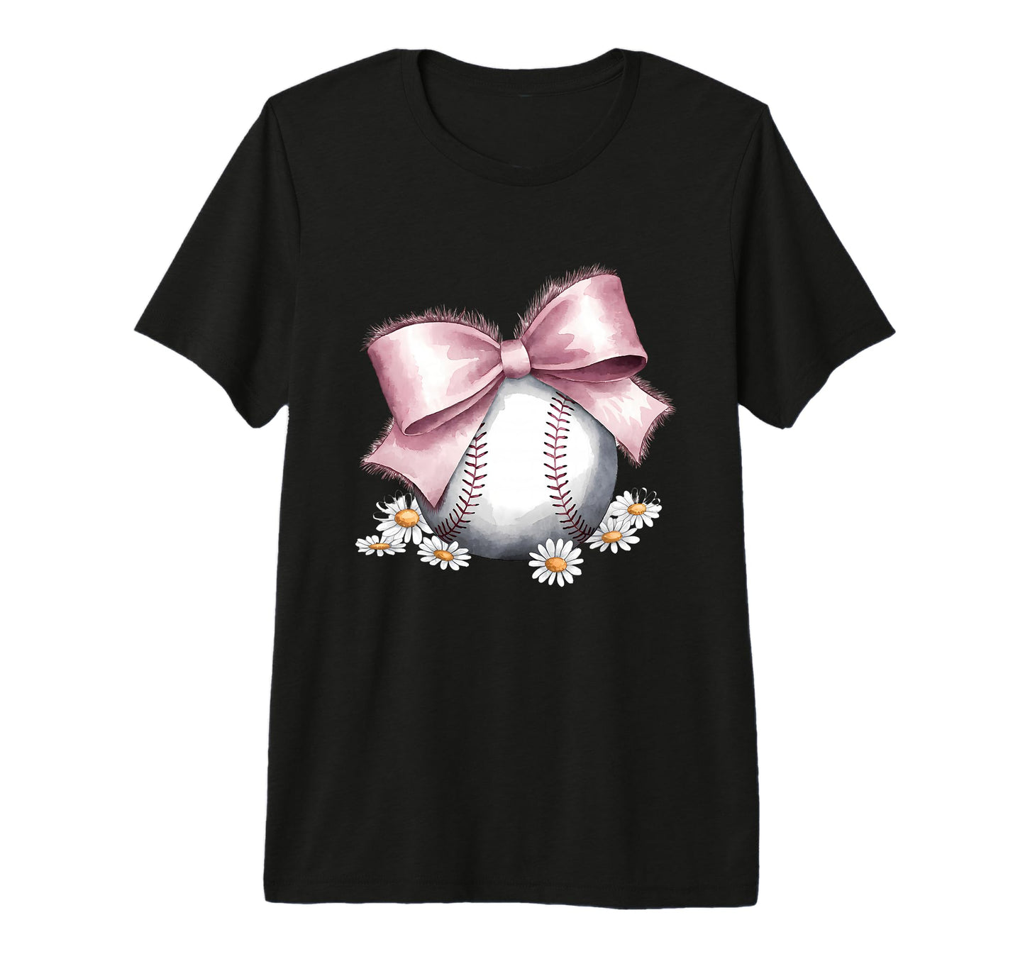 Baseball Coquette Bow Baseball Mom Tri T-Shirt - Unique Graphic Unisex - T-Shirt, Sweatshirt, Hoodie