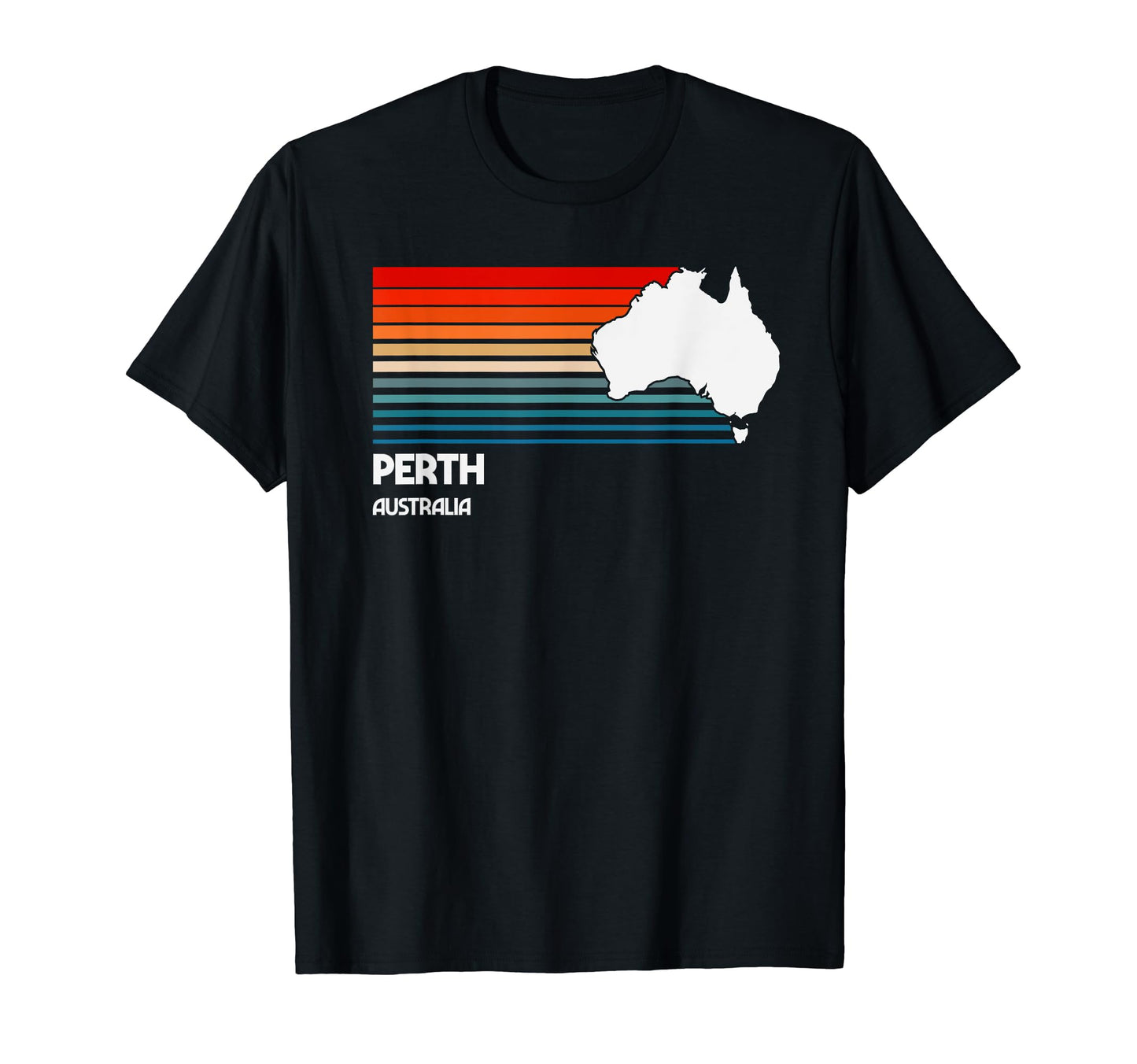 Perth Australia Stripes T-Shirt - Graphic Print Men Women - T-Shirt, Sweatshirt, Hoodie
