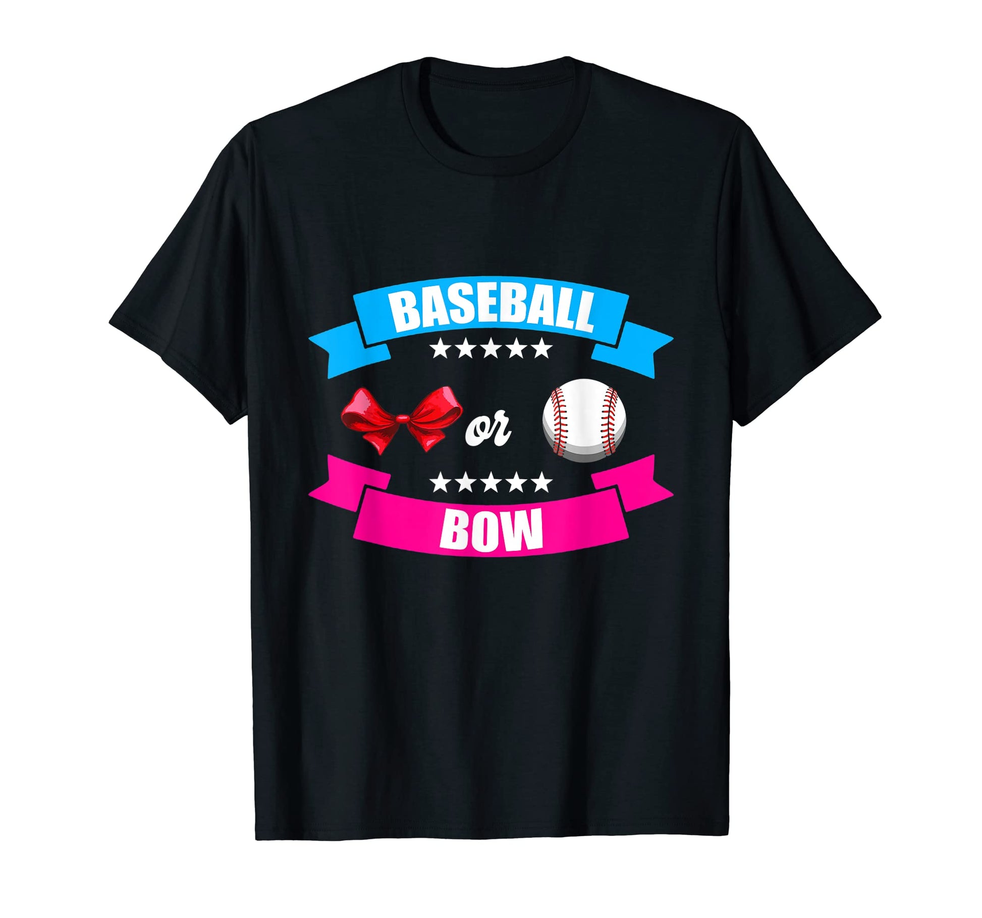 Baseball Or Bow Gender Reveal Party T-Shirt - Aesthetic Graphic for Adults - T-Shirt, Sweatshirt, Hoodie