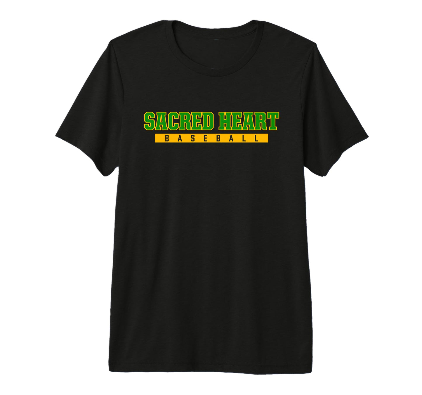 Sacred Heart School Baseball Tri Blend T-Shirt - Custom Art Print Unisex - T-Shirt, Sweatshirt, Hoodie