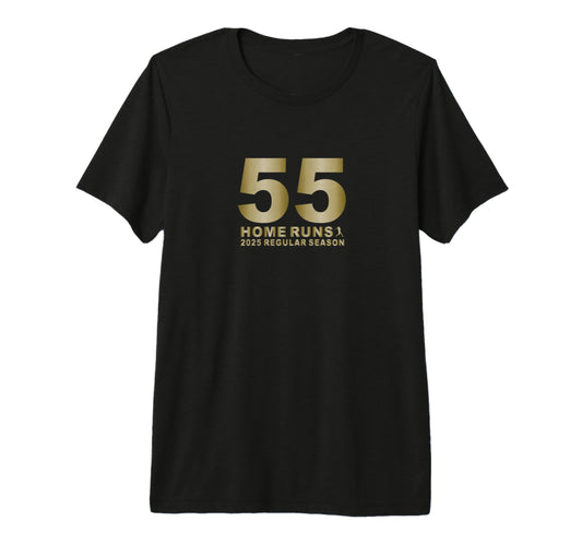 55 Home Runs Tri Blend T-Shirt - Custom Art Print Men Women - T-Shirt, Sweatshirt, Hoodie