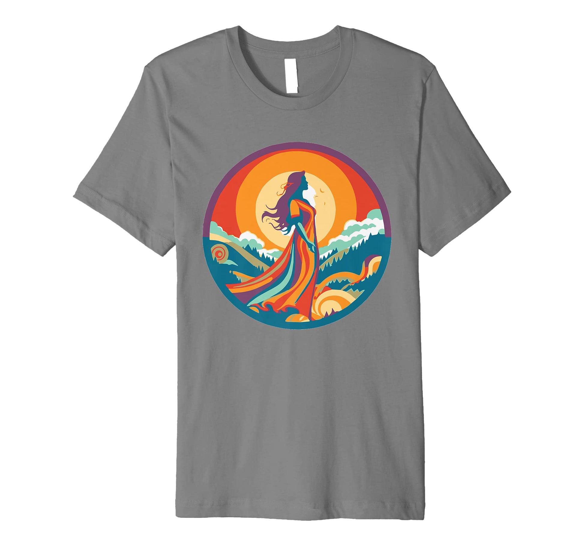 Groovy Mountain Mama Hippie 60S T-Shirt - Novelty Apparel for Adults - T-Shirt, Sweatshirt, Hoodie