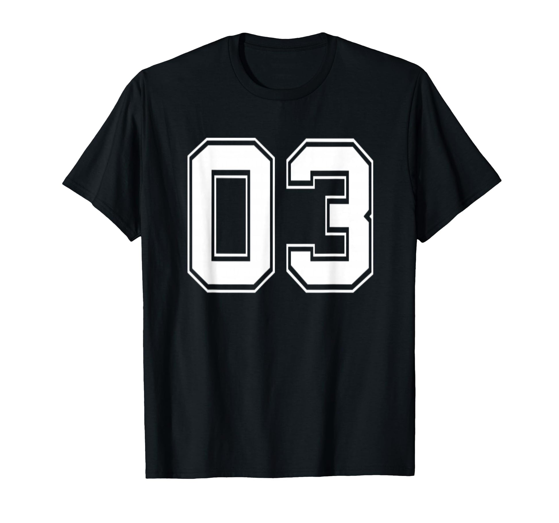 Number 03 Baseball Football Soccer T-Shirt - Custom Art Print Unisex - T-Shirt, Sweatshirt, Hoodie