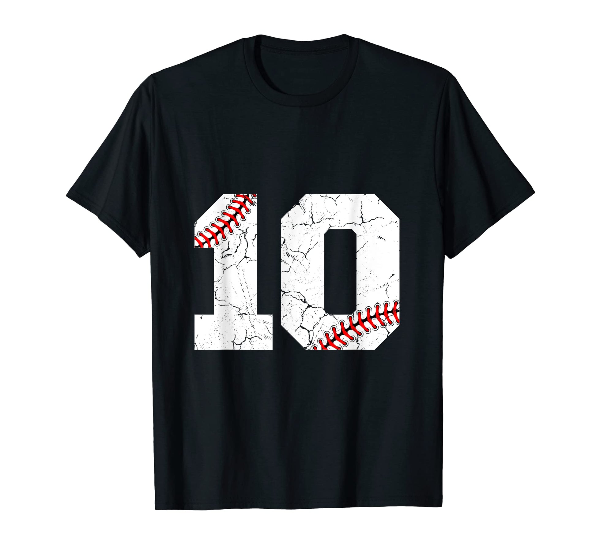 Baseball Jersey Number 10 Distressed T-Shirt - Aesthetic Graphic Unisex - T-Shirt, Sweatshirt, Hoodie