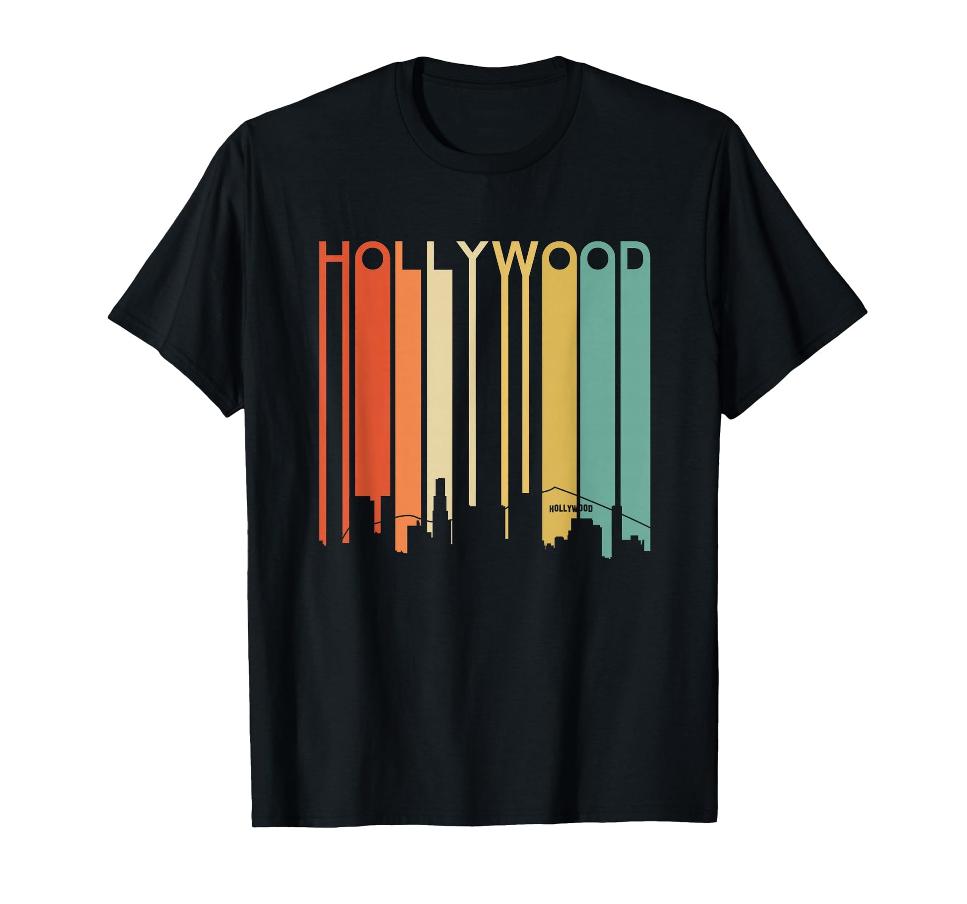 Hollywood Los Angeles California T-Shirt - Minimalist Print Men Women - T-Shirt, Sweatshirt, Hoodie